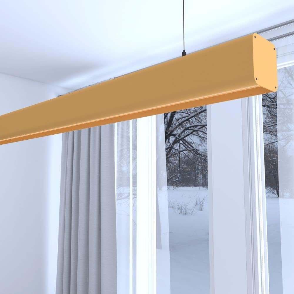 Lâmpada pendente linear amarelo 2m - luz quente 2700k - regulável em altura