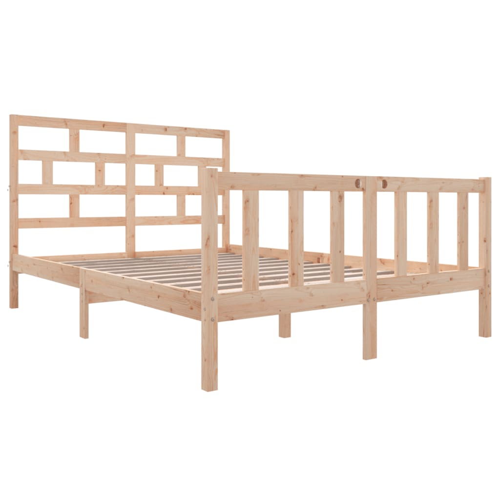 vidaXL estructura de cama de madera maciza de pino 140x200 cm