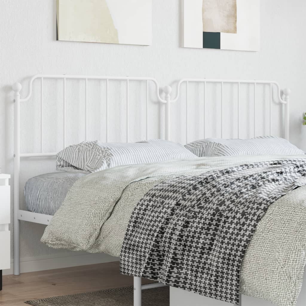 Cabeceira de cama 200 cm metal branco ptob6555