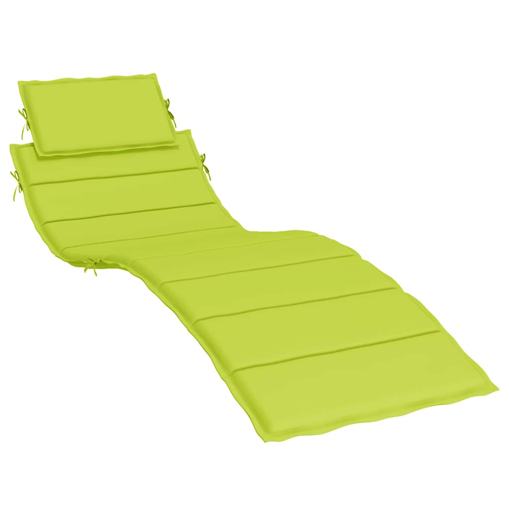 vidaXL cojín de tumbona de tela oxford verde claro 186x58x4 cm