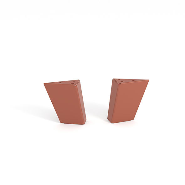 Rei | pé de metal 995 para mesa de centro ou armário | altura 10 cm | 90 x