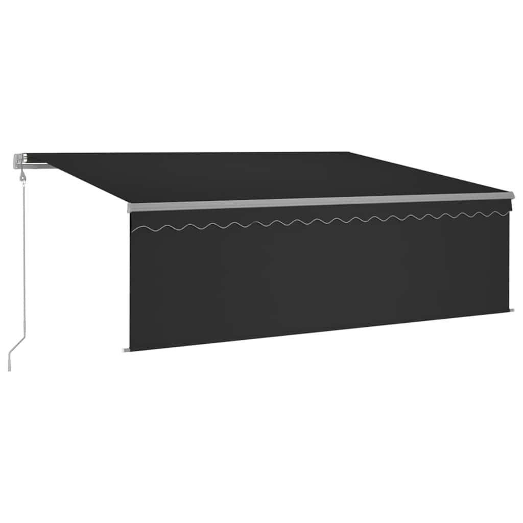 Toldo automático vidaxl com LED e sensor de vento antracite 4,5x3 m