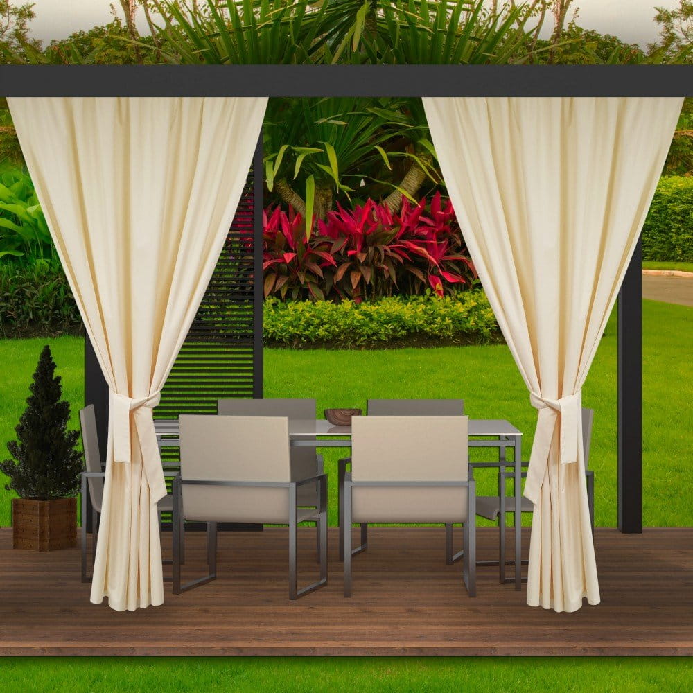 Cortinas para áreas exteriores para terraços e varandas 2x155x200 bege