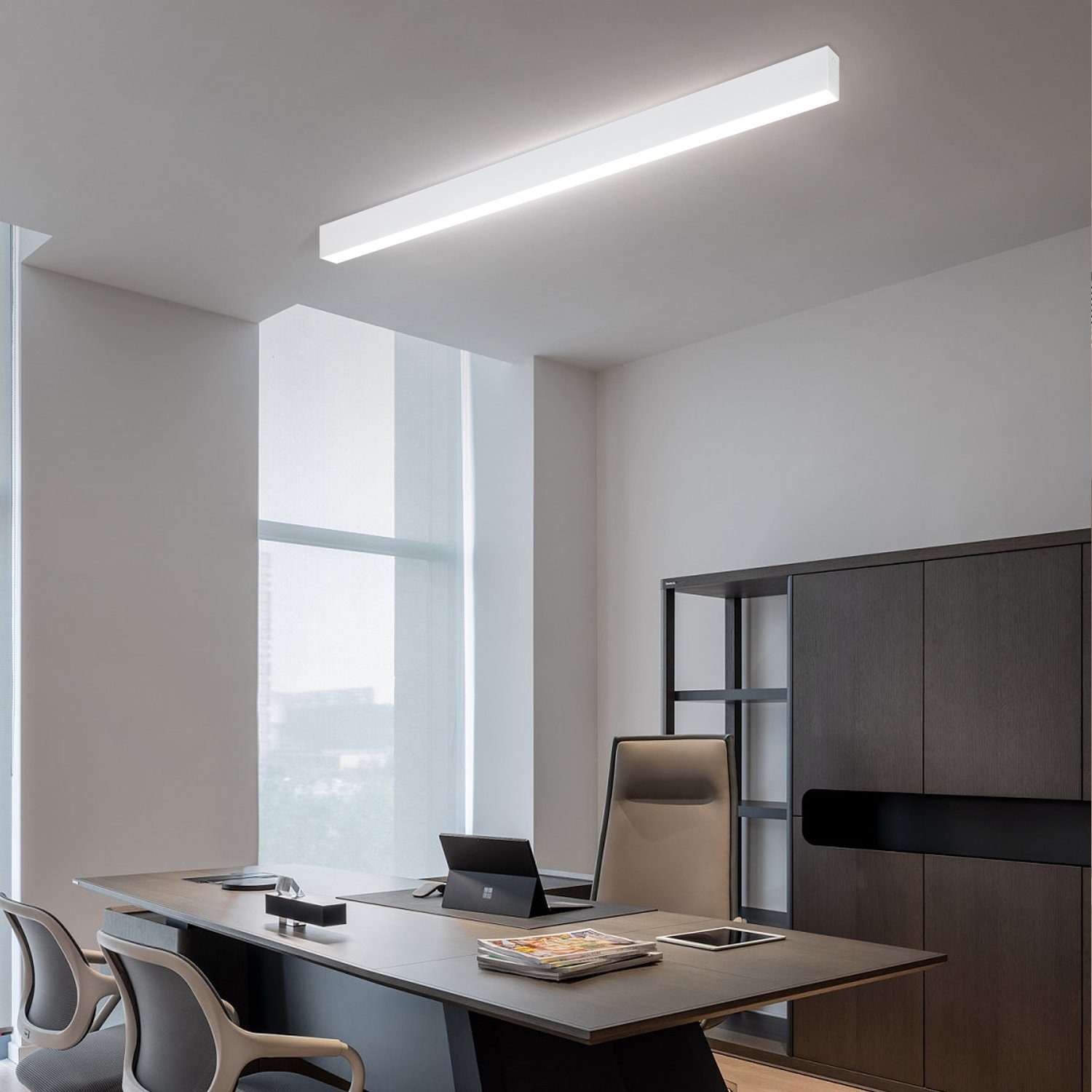 Nettlife branco LED luz de teto 32 w moderna regulável 107 cm de