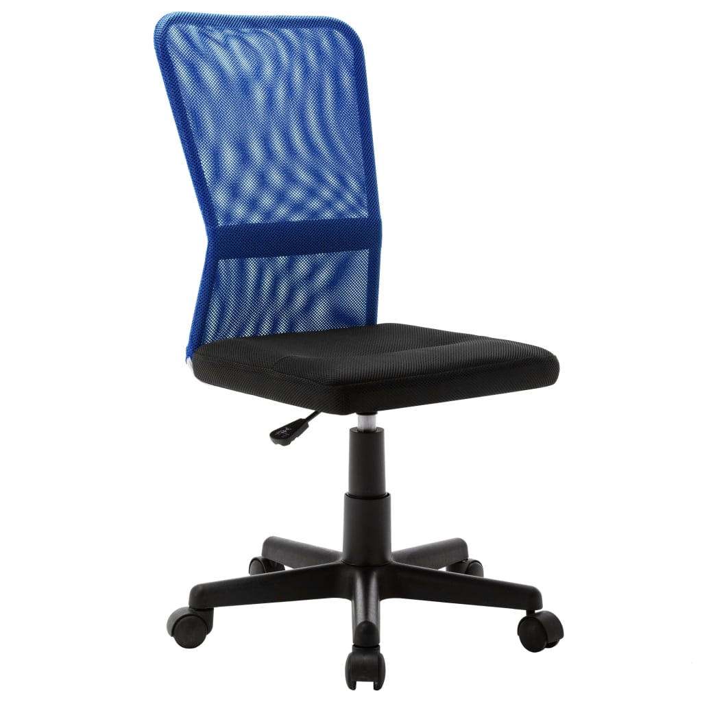 Cadeira de escritório 44x52x100 cm tecido de malha preto e azul wf167947