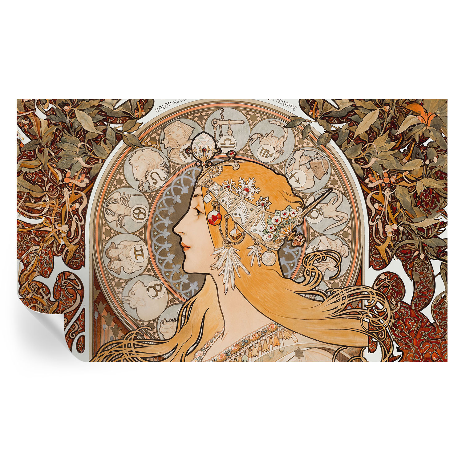 Papel de parede autocolante elegância zodiacal 416x254 tulup