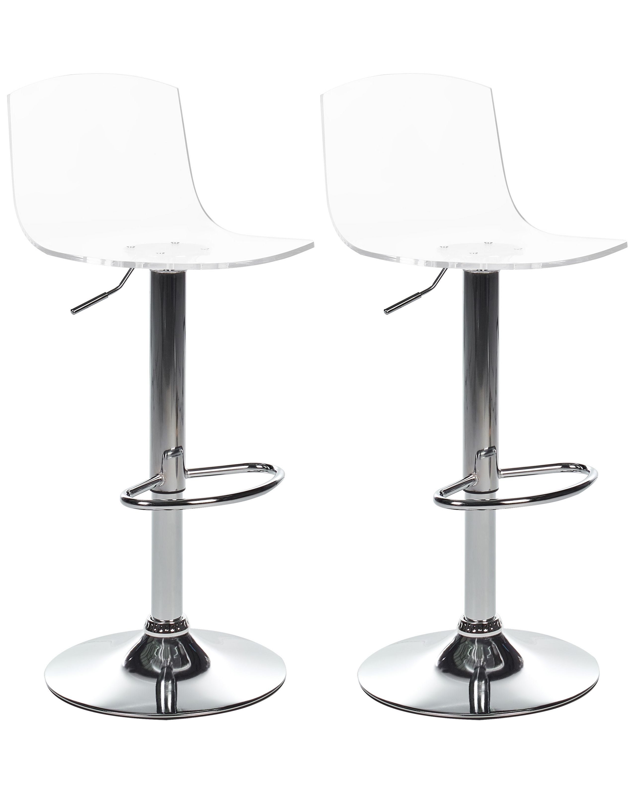 Conjunto de 2 bancos de bar imola transparente