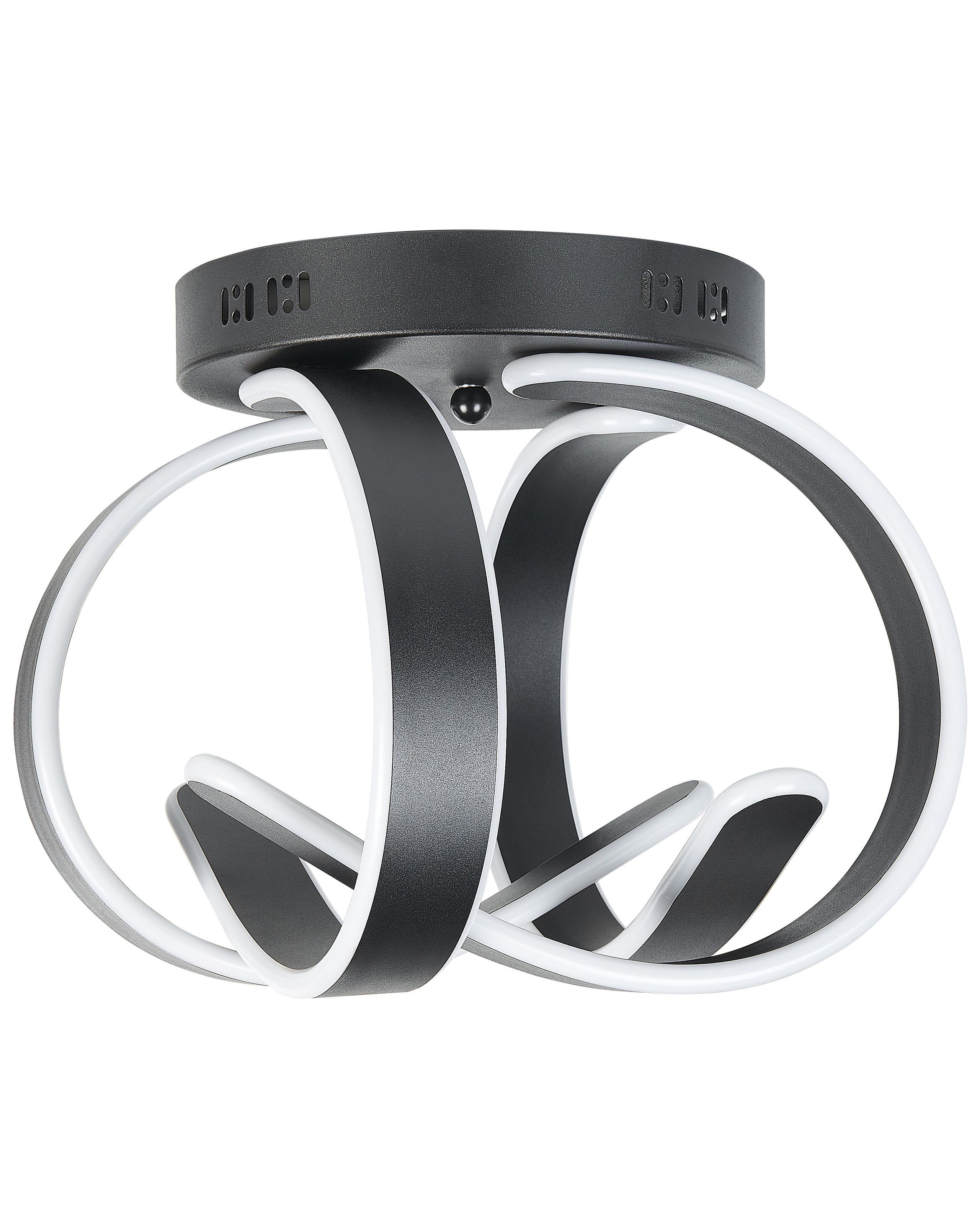 Candeeiro de teto LED nura metal preto