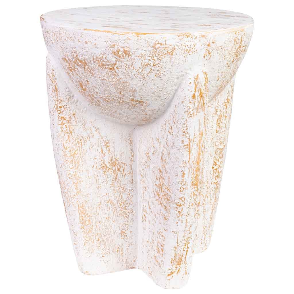 Mesa de apoio em magnésio branco 38x38x46