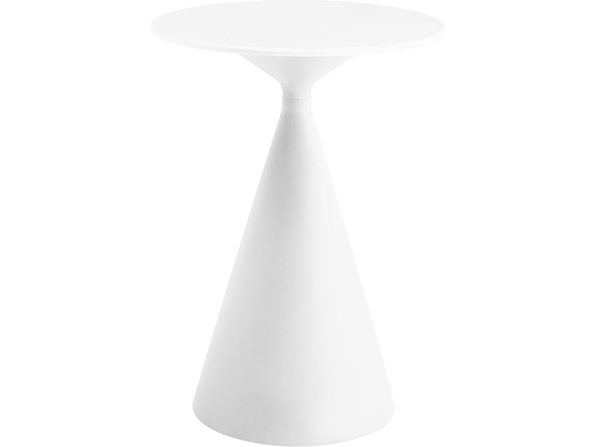 Mesa alta de jardim estilo bistrô ⌀80 cm <<néora>> - branca