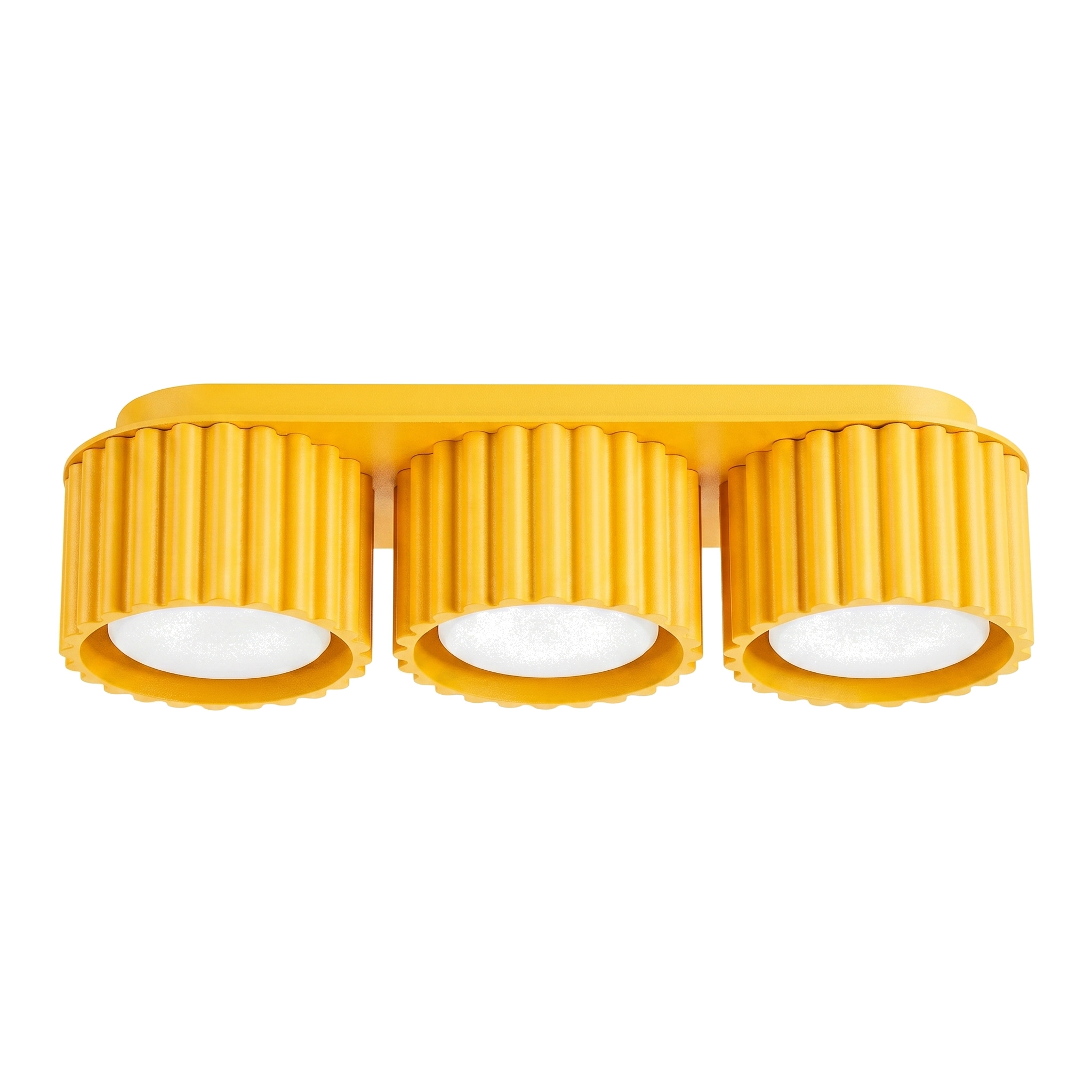 Plafons aura 3 amarelo alumínio 32.5x8x10cm