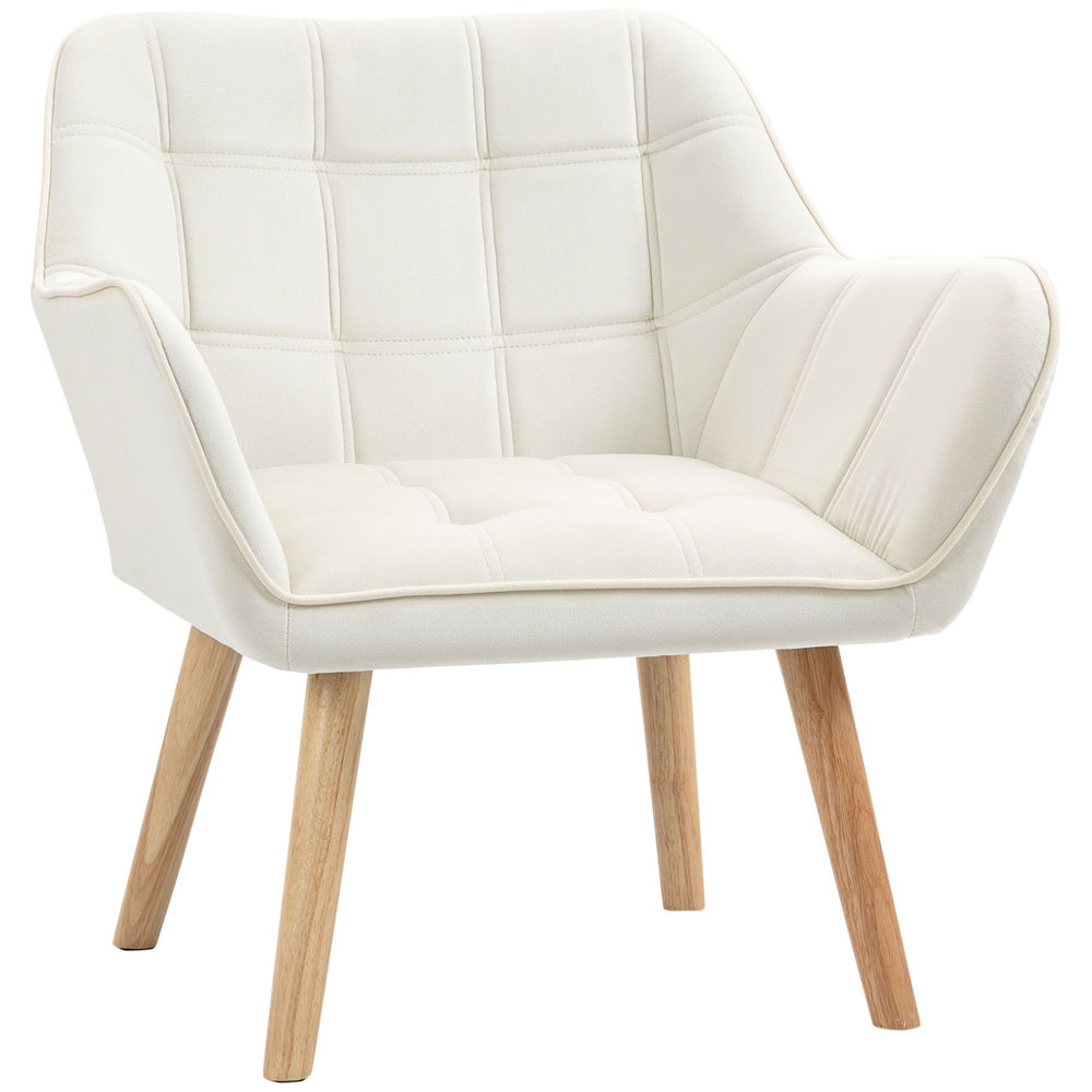 Poltrona 67x61,5x71 cm poliéster color beige Homcom, casa - poltronas