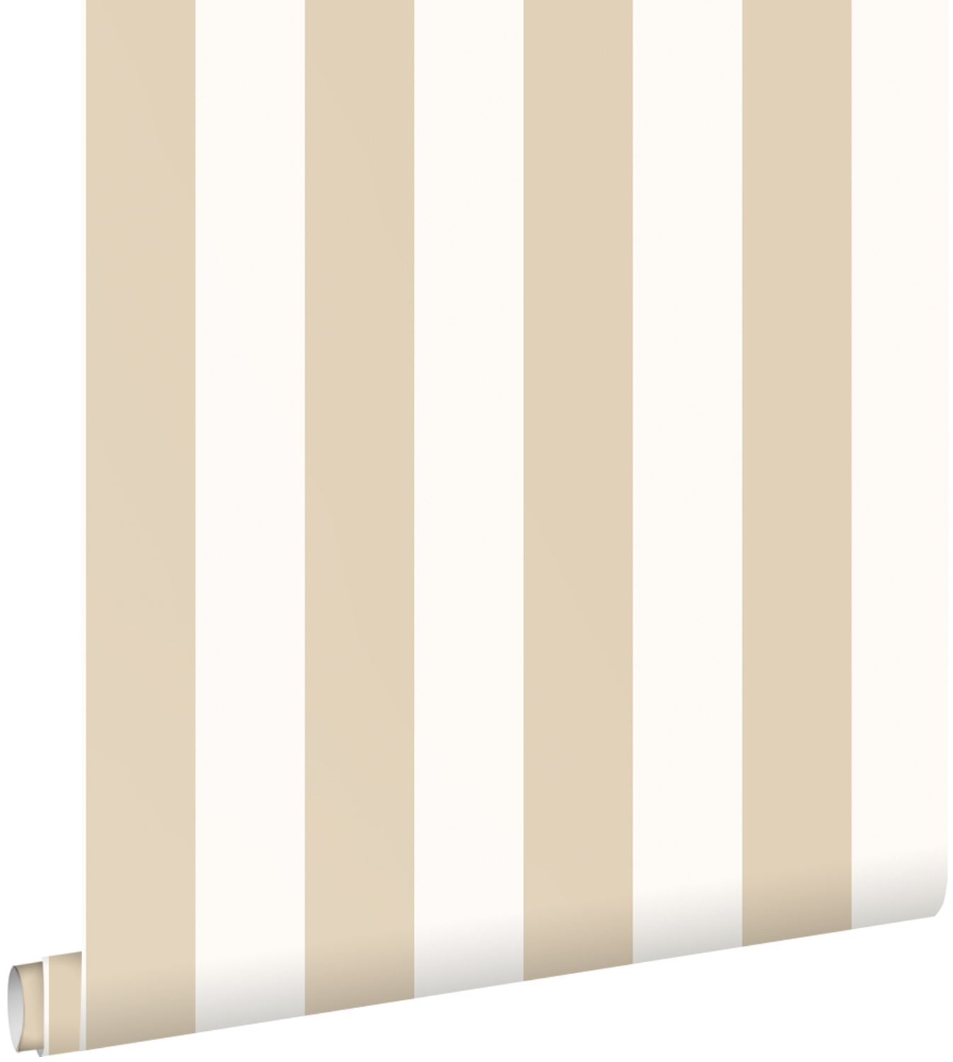 Estahome papel de parede riscas brancoebege claro 53 cm x 10.05 m