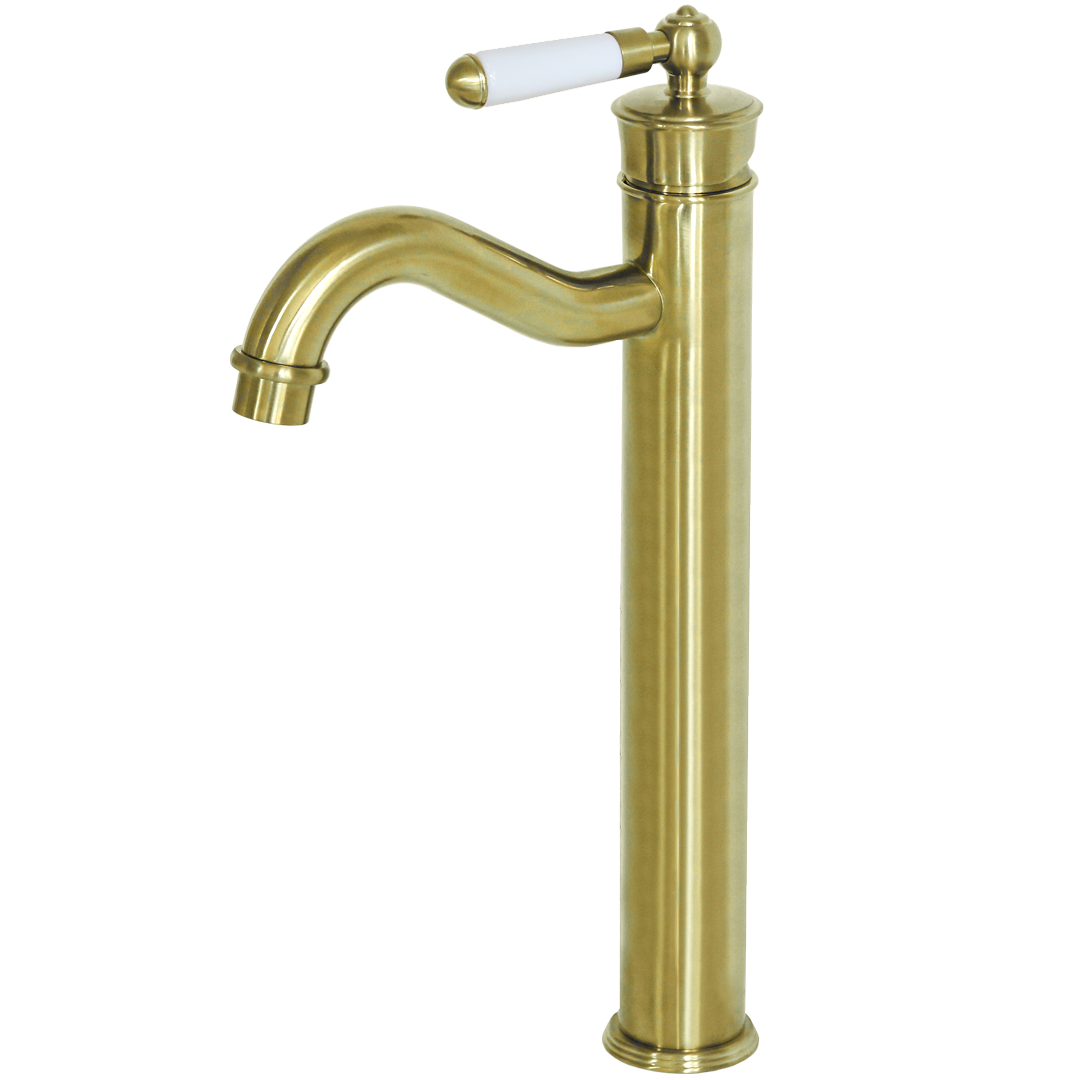 Leeds mezclador de lavabo retro alto oro cepillado