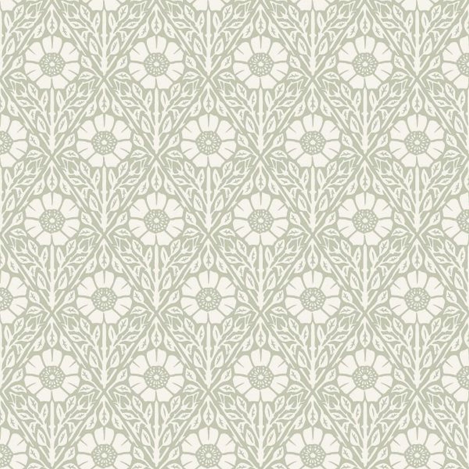 Borastapeter papel de parede flores vintage verde acinzentado