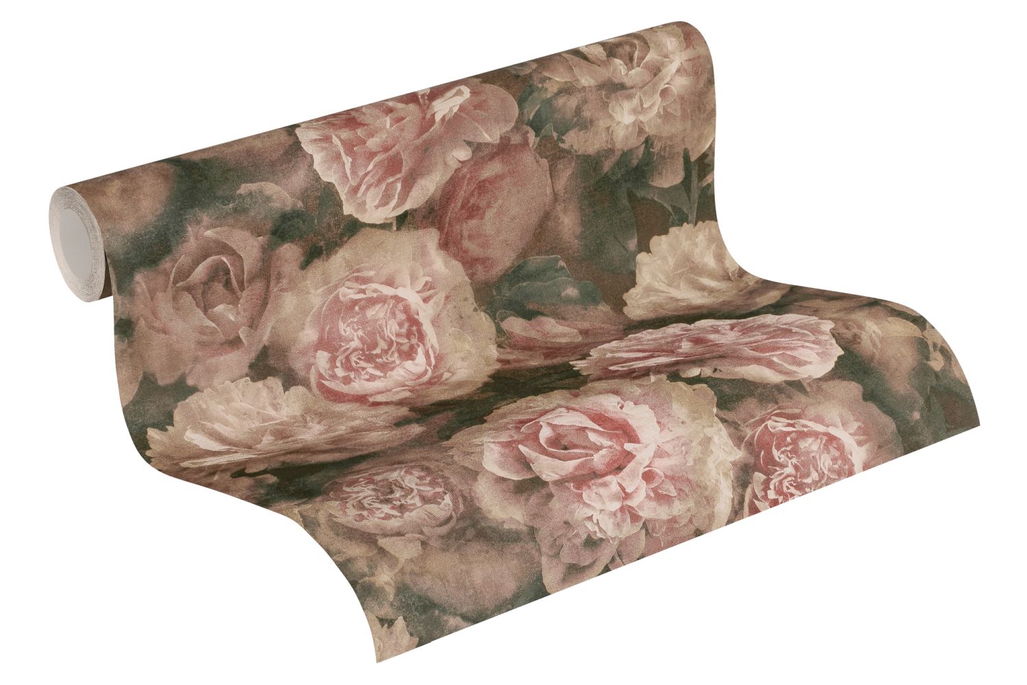 A.s. Création papel de parede flores rosa antigoeverde acinzentado