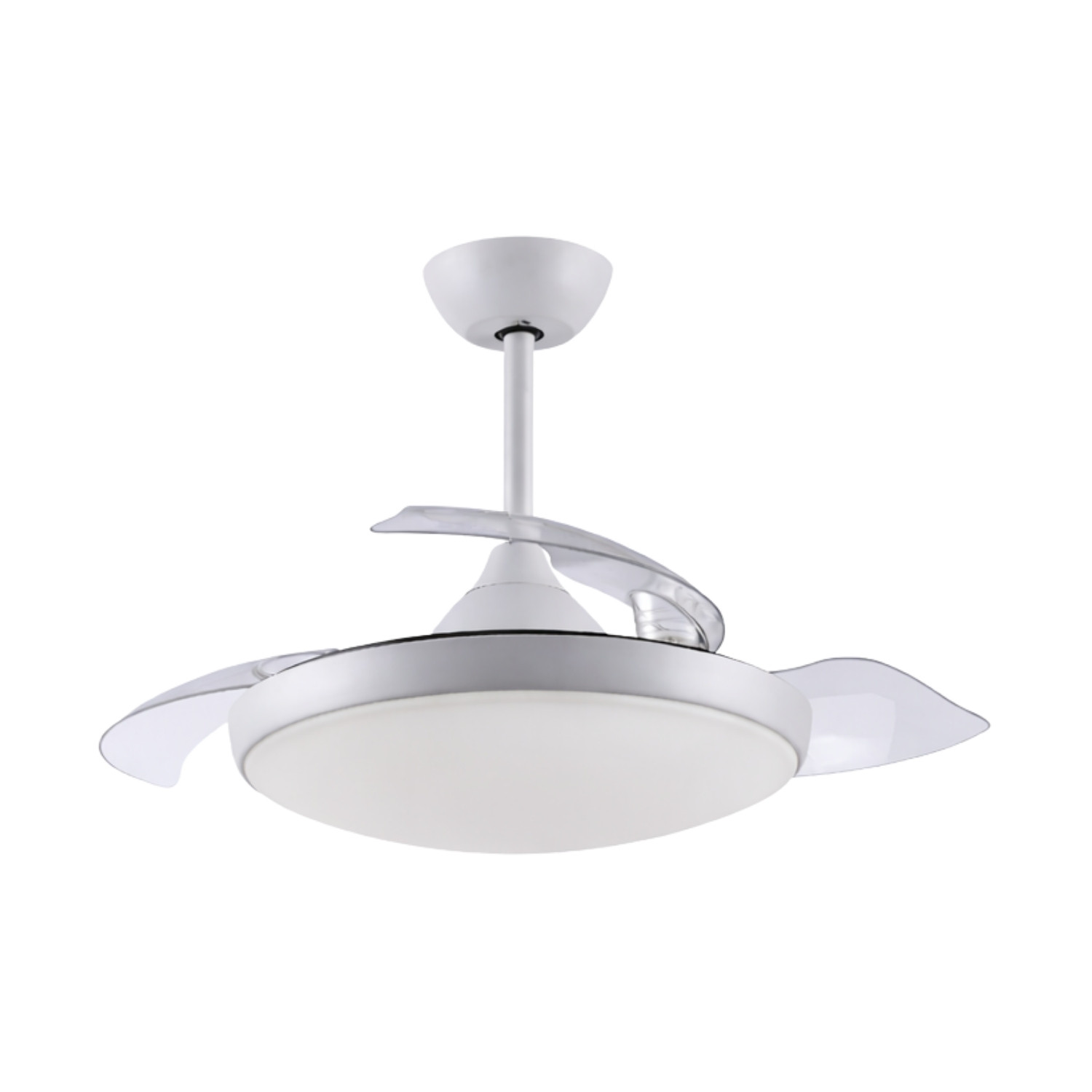 Ventilador de teto retrátil 106cm 30w luz LED e comando à distância Raydan