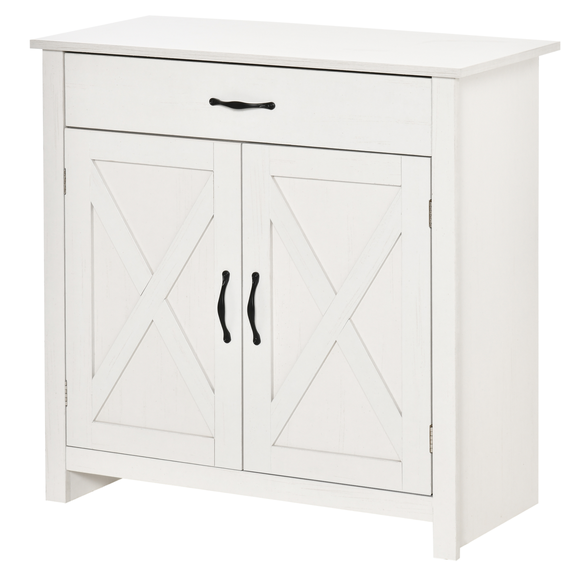 Aparador para sala de estar em mdf branco 80x39,7x80 cm