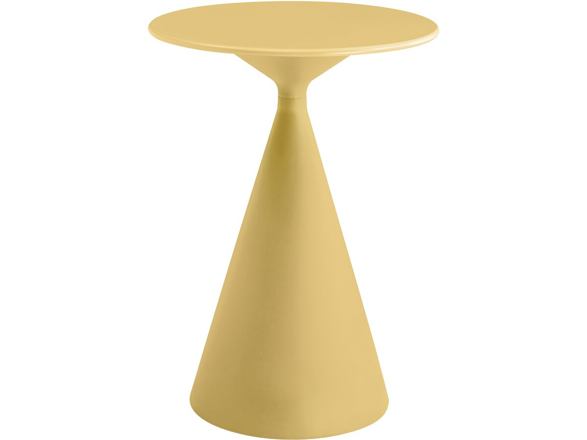 Mesa alta de jardim estilo bistrô ⌀80 cm <<néora>> - amarela