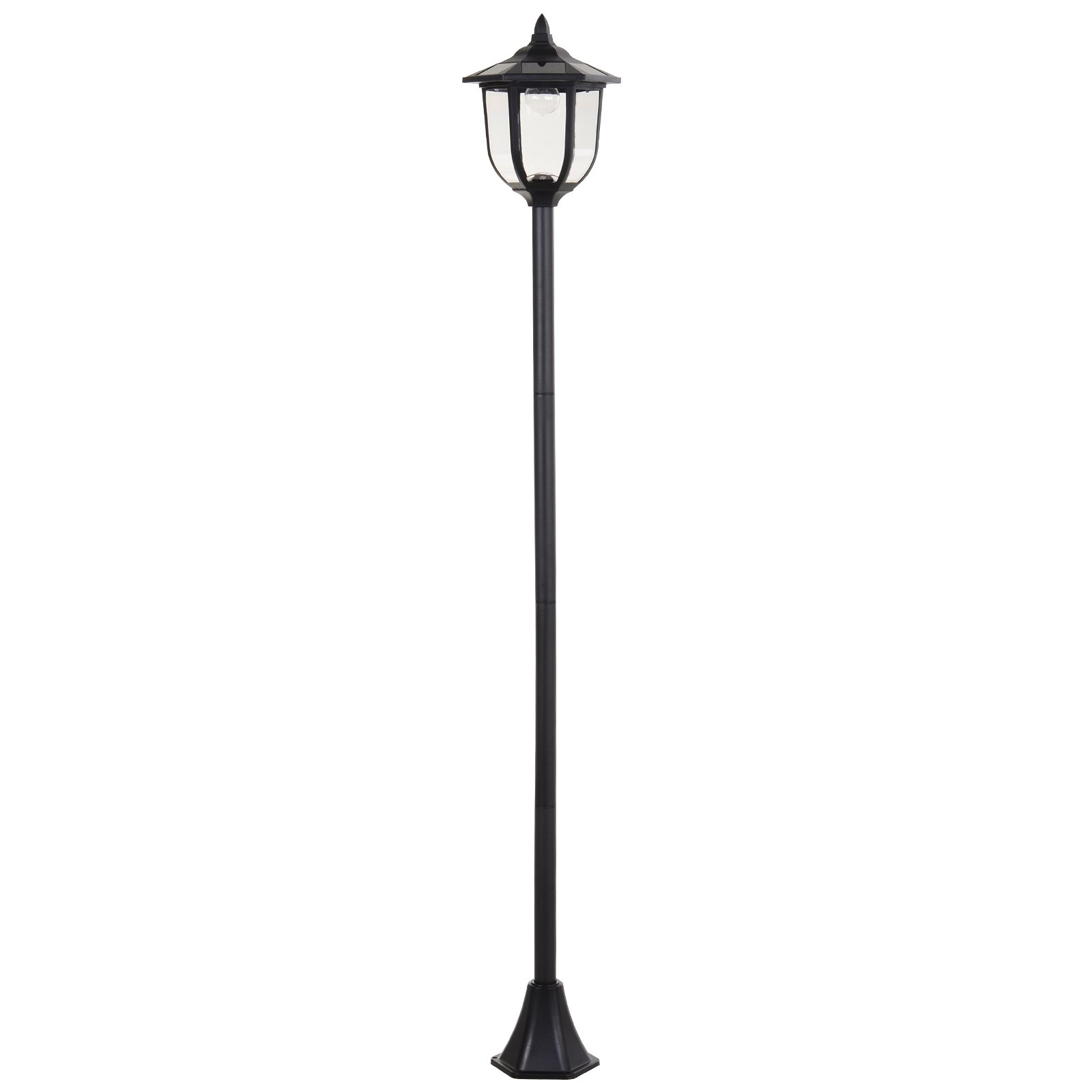 Candeeiro solar ø26x177 cm abs Outsunny, casa - iluminação