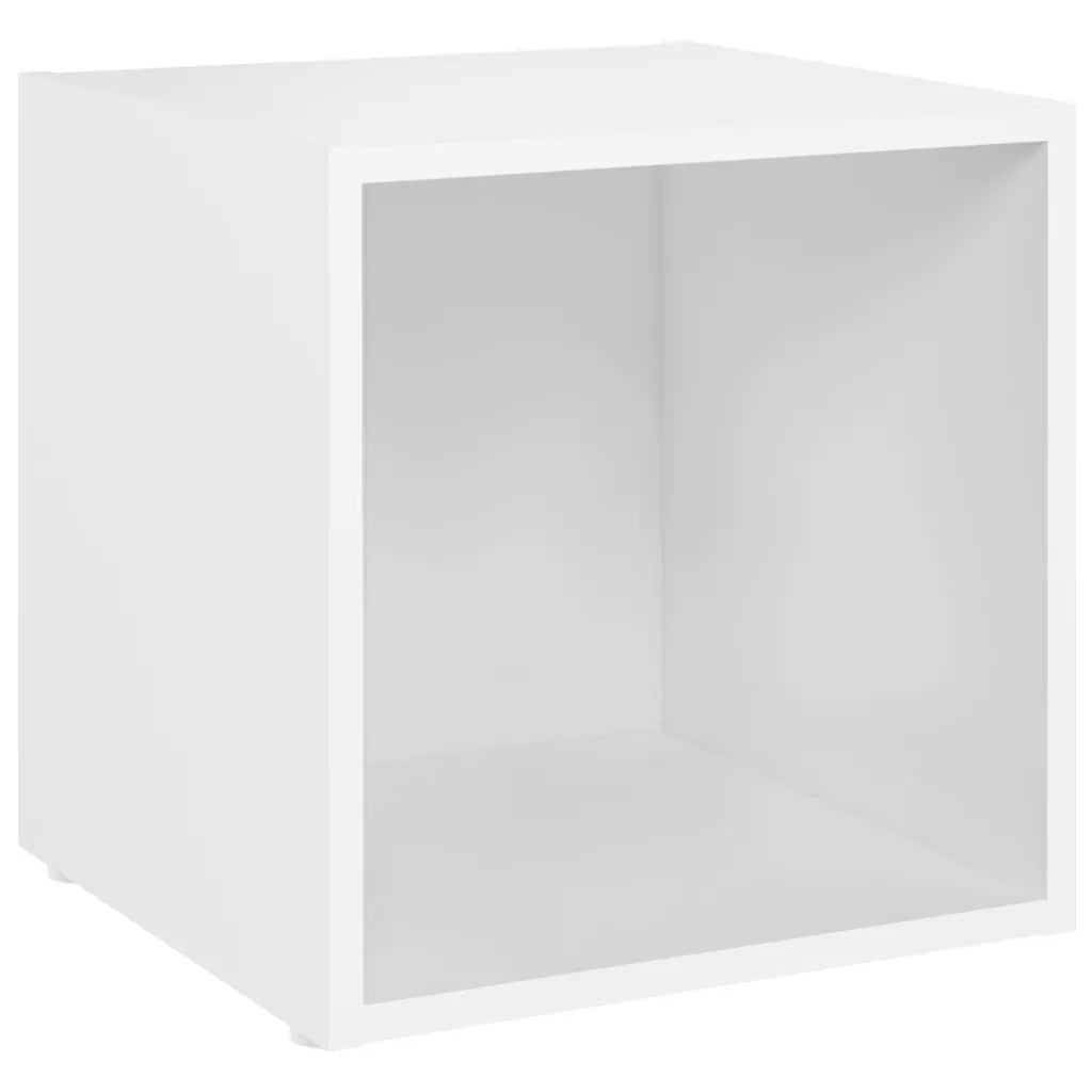 Móvel de tv - helloshop26 - 37x35x37 cm - branco - madeira de engenharia -