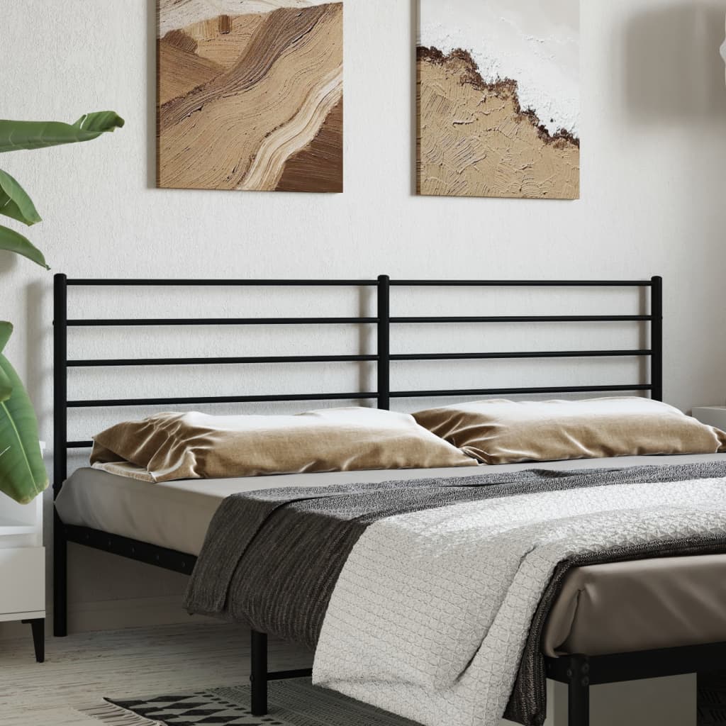 Cabeceira de cama 200 cm metal preto ptob4989
