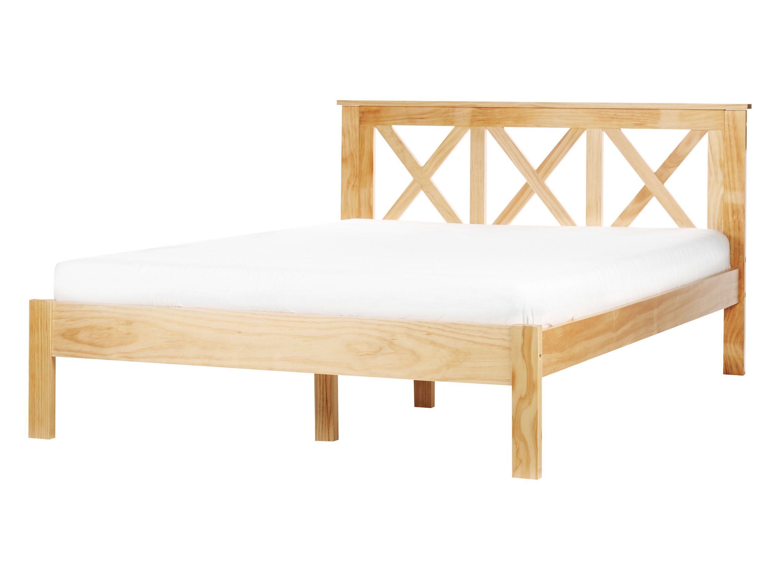 Cama madeira de pinho tannay 140 x 200 cm castanho claro