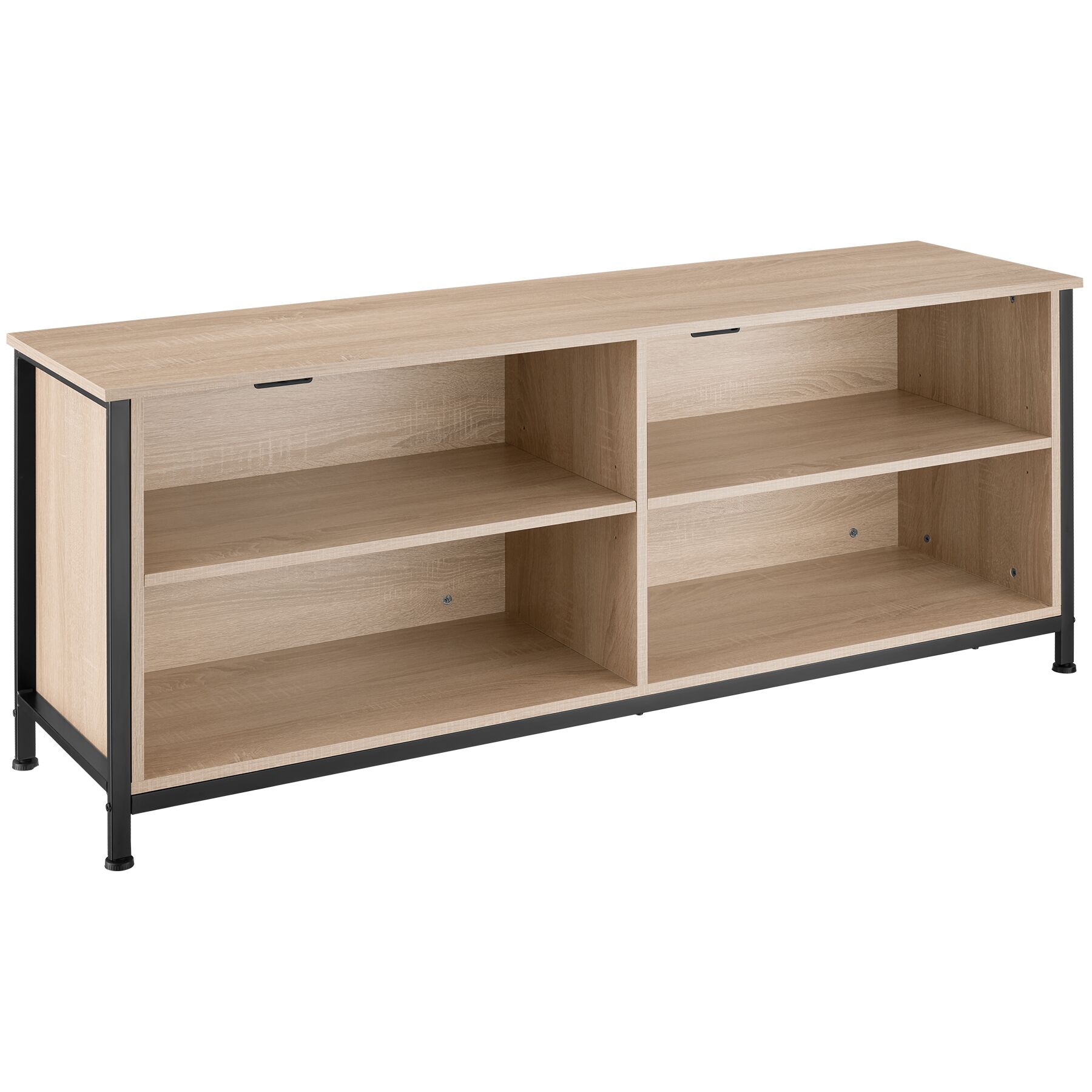 Mueble bajo estilo industrial para tv 147x41x60,5 cm madeira clara