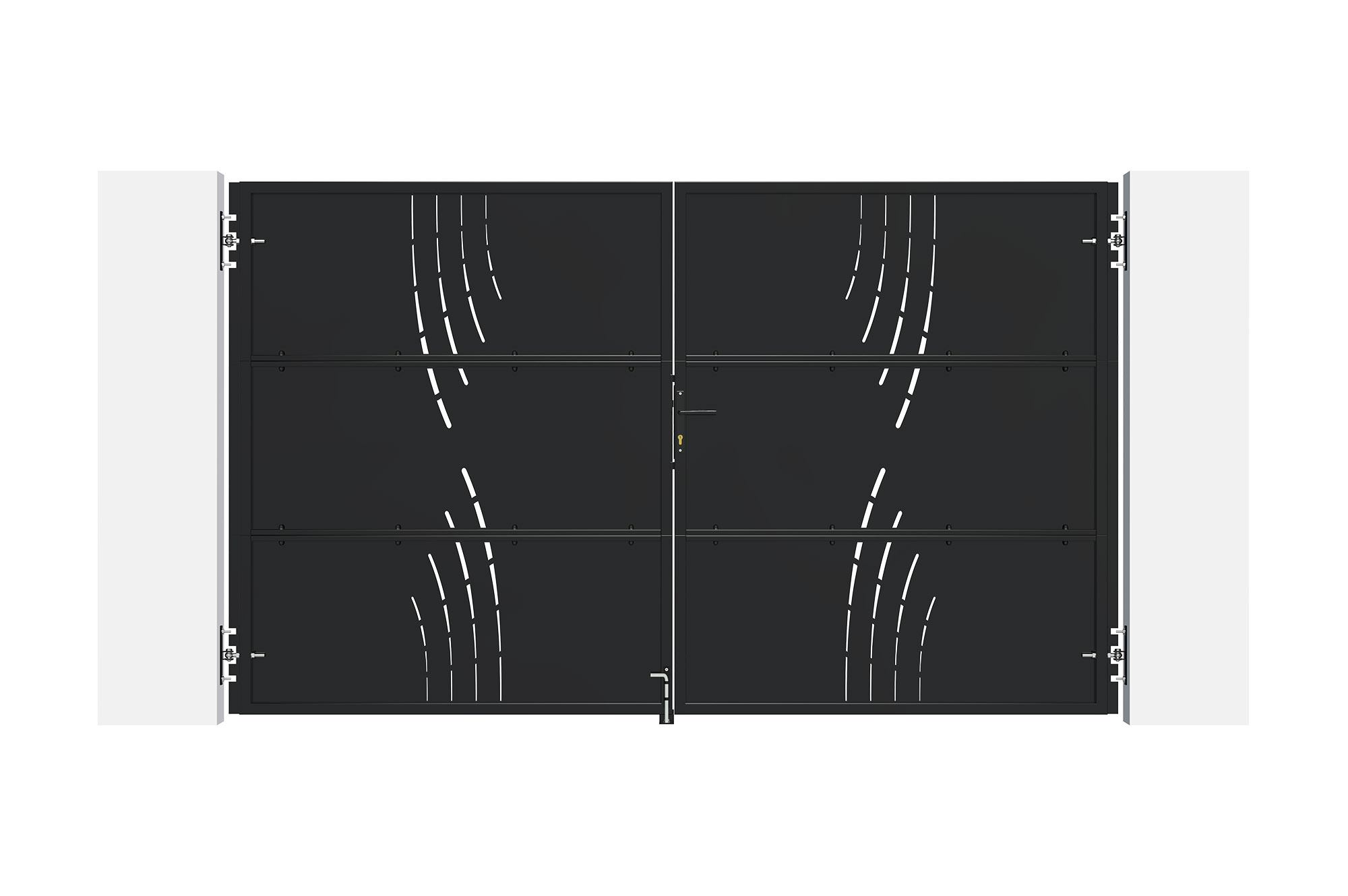 Portão nali veleta aço preto 3m alt.180cm + motor ranger