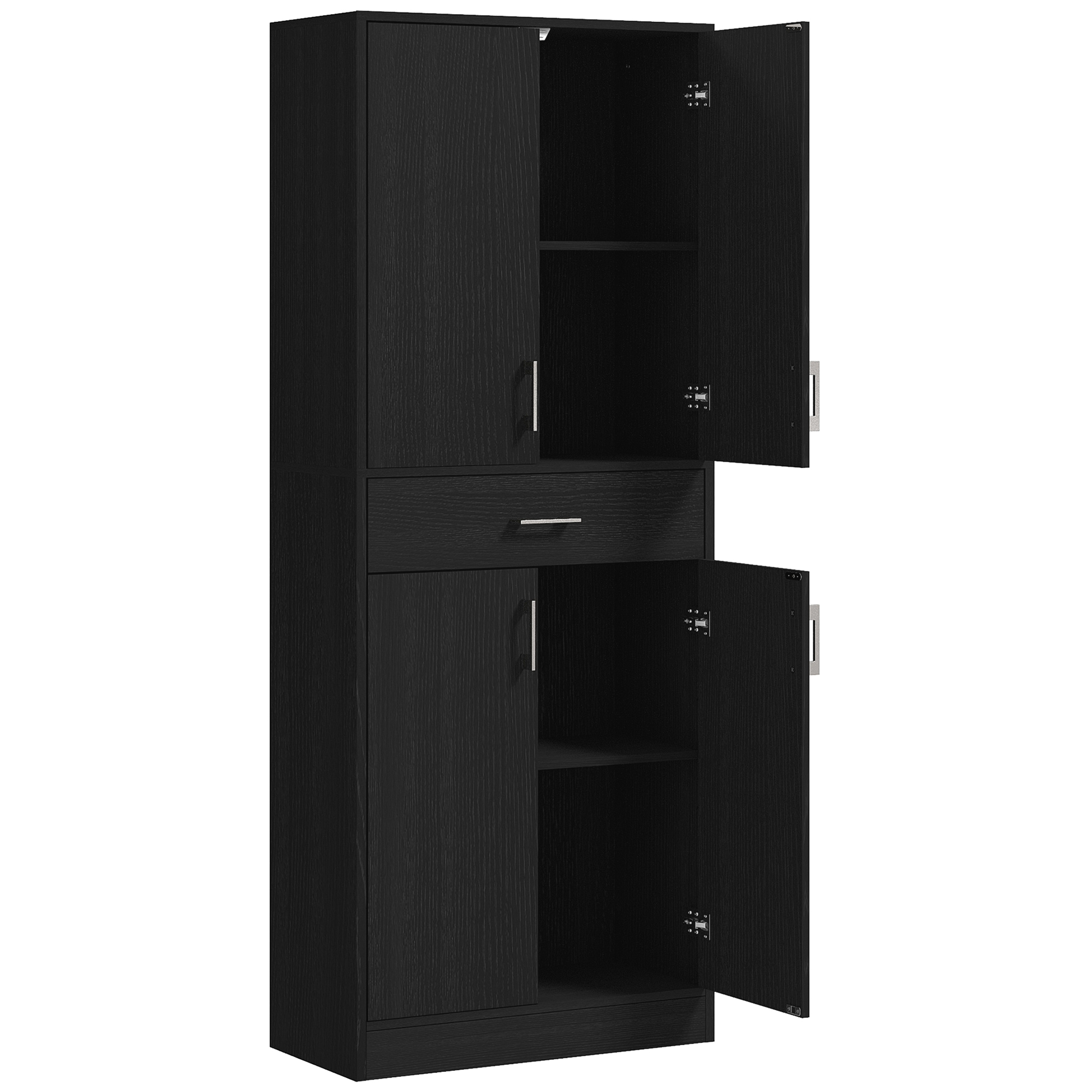 Aparador para sala de estar aglomerado mdf preto 70,8x34x180 cm