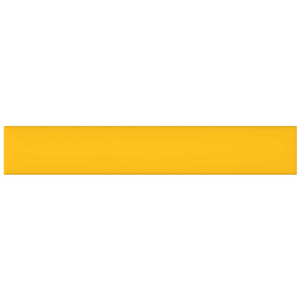 Painel de parede 12 pcs 90x15 cm veludo 1,62 m² amarelo