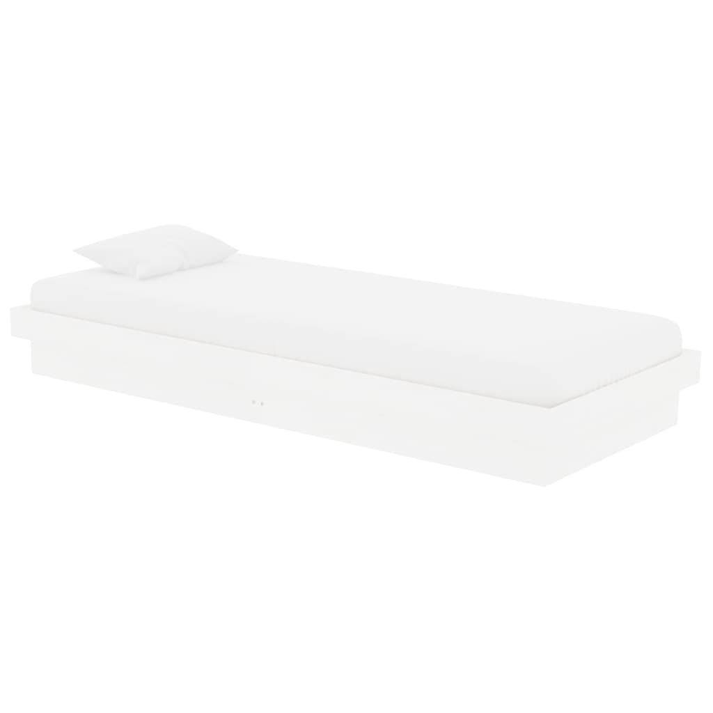vidaXL estructura de cama individual pequeña sin colchón madera blanco