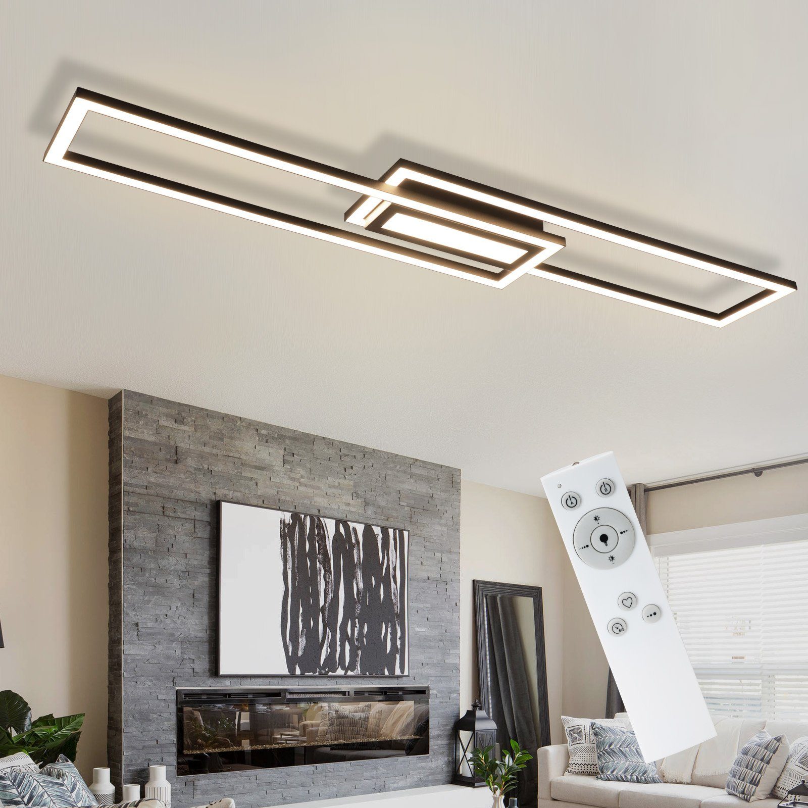 Nettlife LED luz de teto preto luz de teto geométrica moderna iluminação