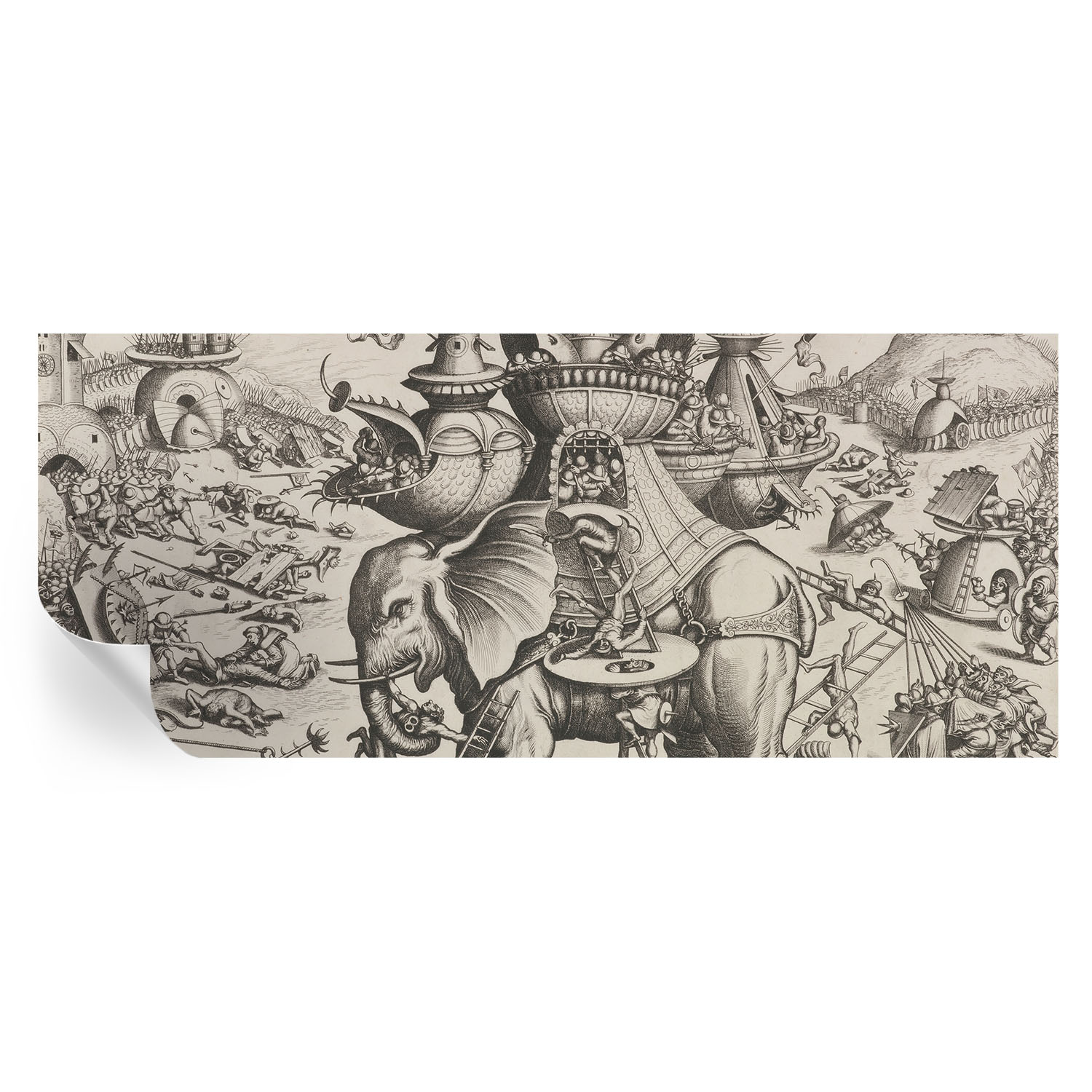Papel de parede adesivo uma batalha grotesca 250x104 tulup