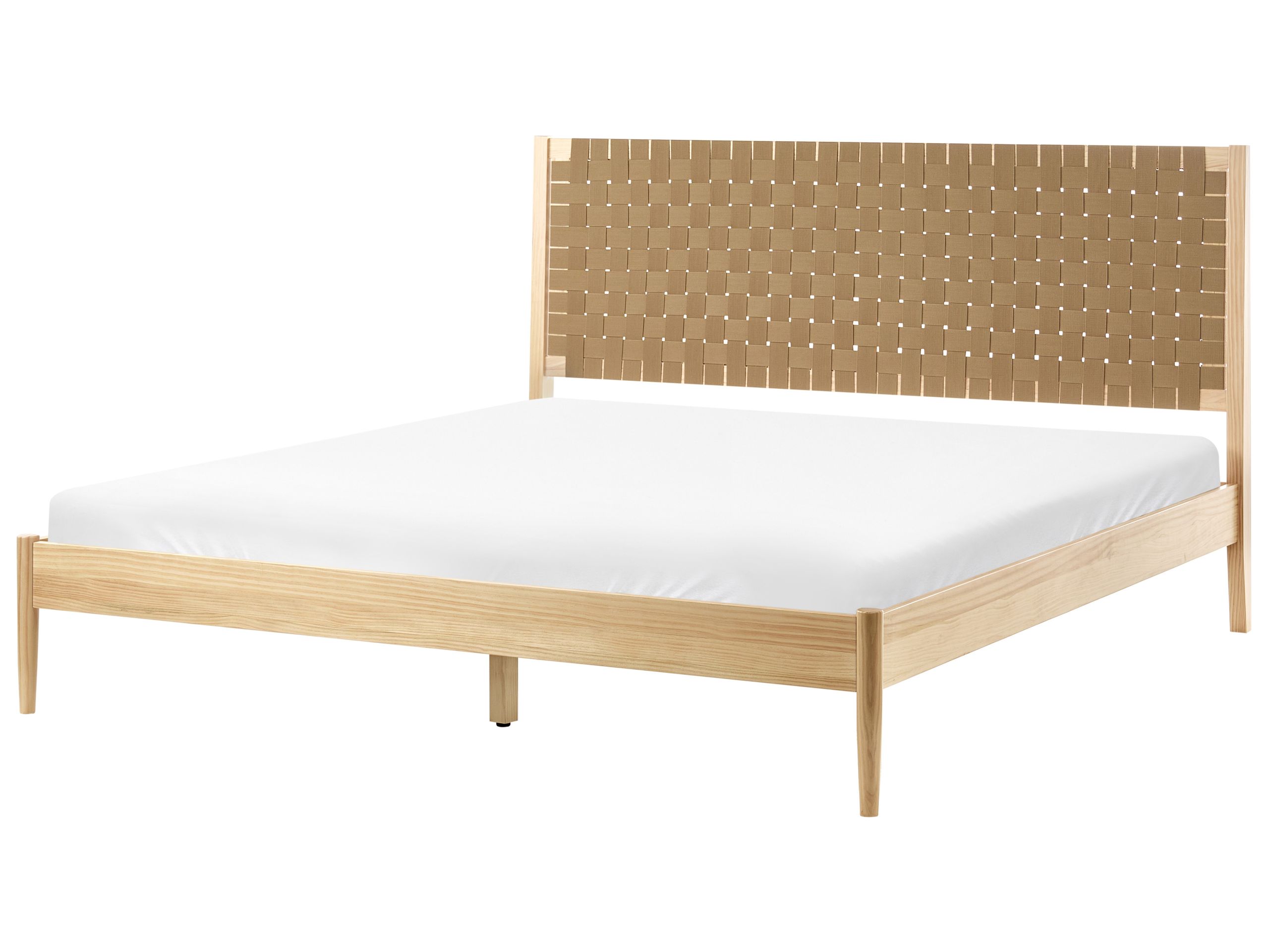 Cama madeira de pinho brunemont 180 x 200 cm castanho claro