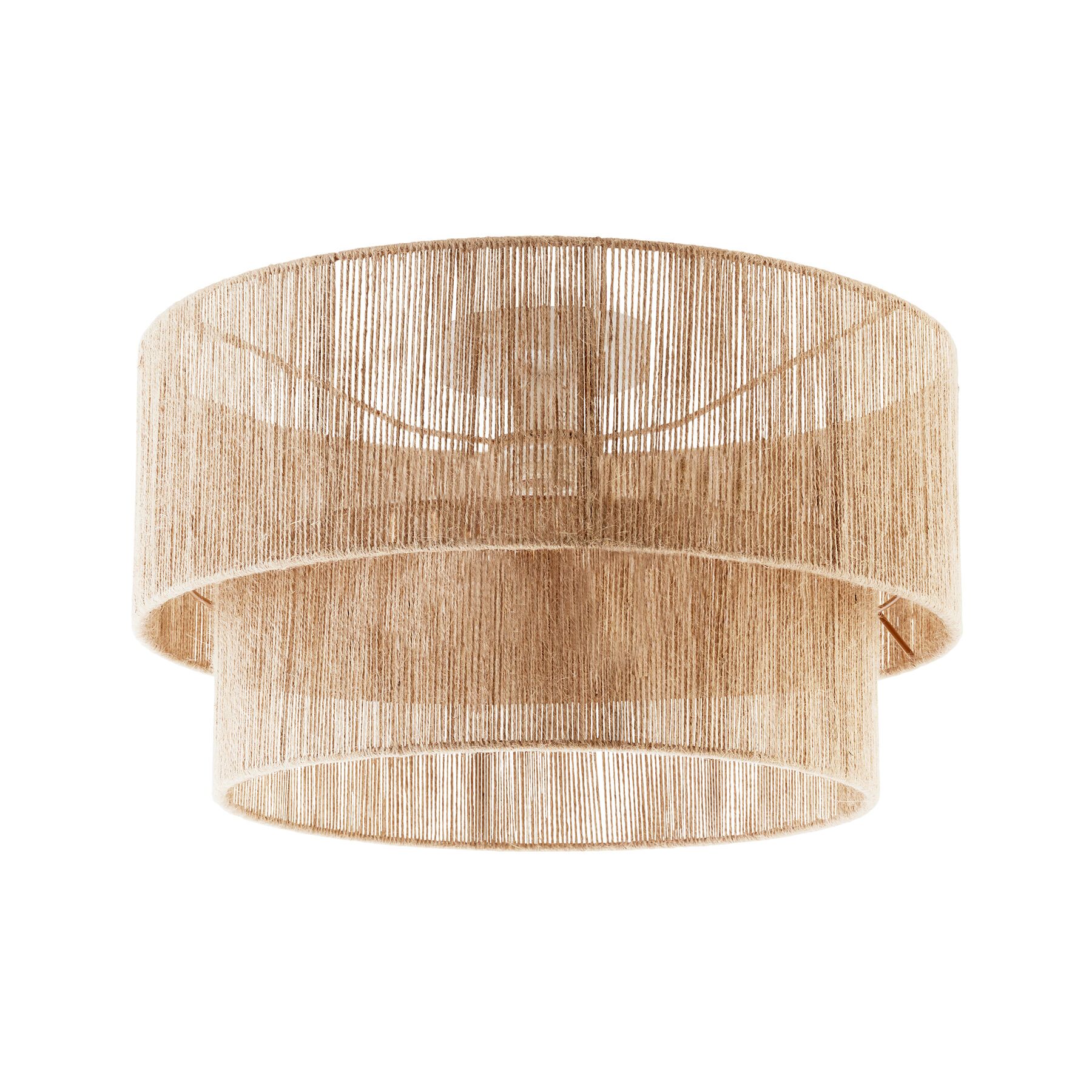 Candeeiro de teto de yute com estilo boho chic de 40w, castanho