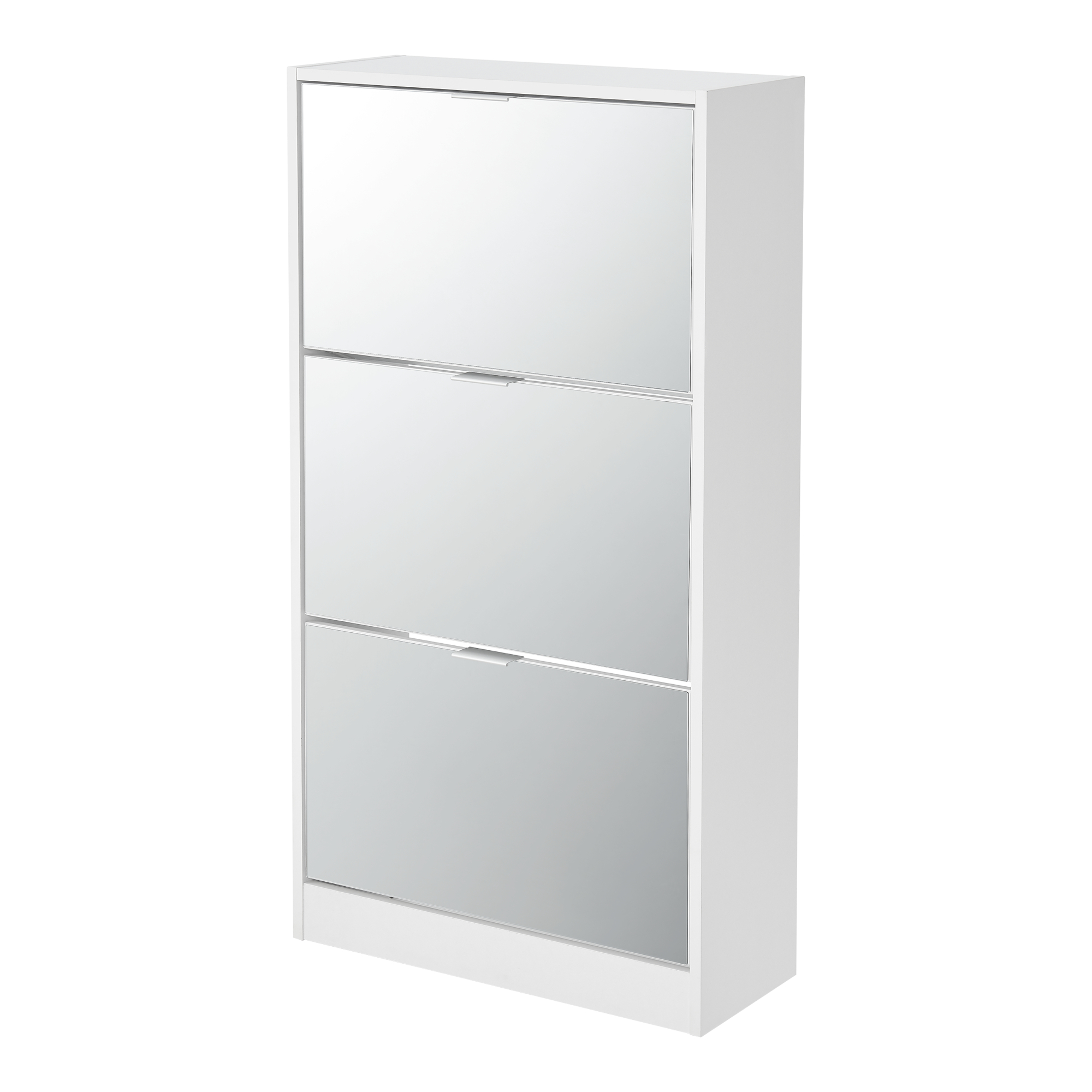Sapateira sokndal com 3 + 1 portas metálicas 118x50x15 cm branco [en.casa]