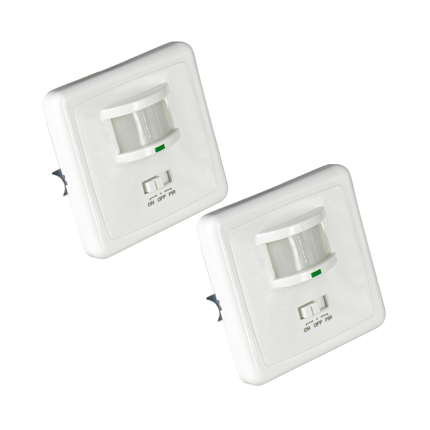 Pack 2 interruptores com sensor de movimento e sensor crepuscular