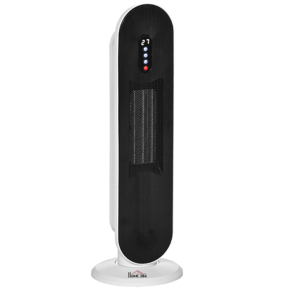 Aquecedor de torre 21x21x63.5 cm pp, pa, metal bicolor Homcom