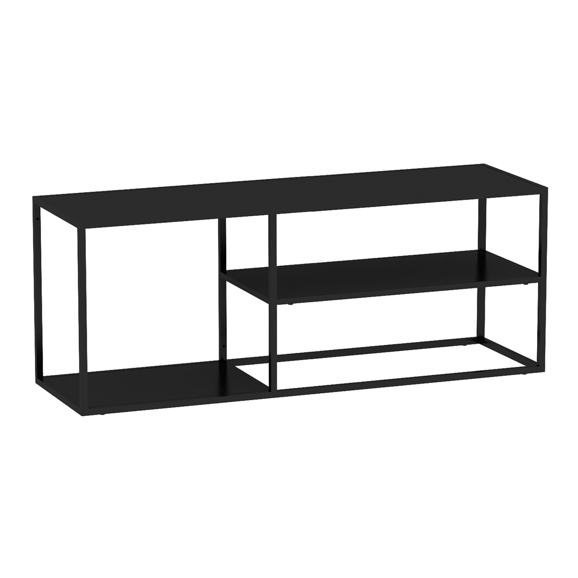 Mesa de centro - helloshop26 - mesa de apoio - aço preto - 120x50x50 cm - e