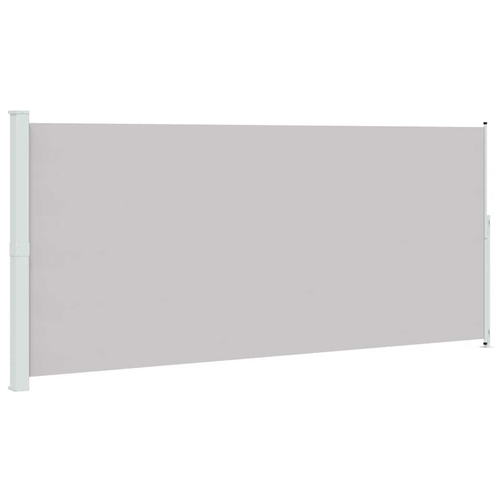 Toldo lateral retrátil para pátio 220x500 cm cinzento