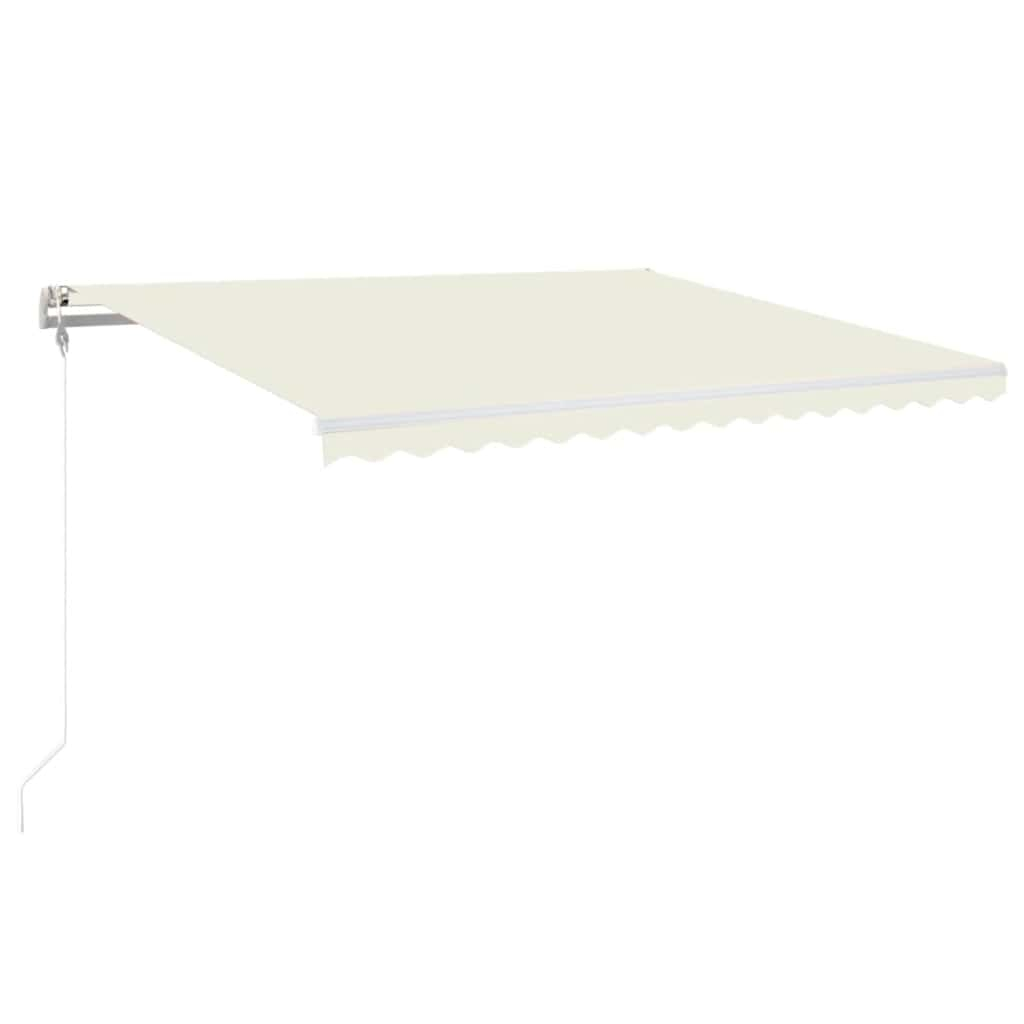 Toldo automático com LED e sensor de vento 400x350 cm cor creme