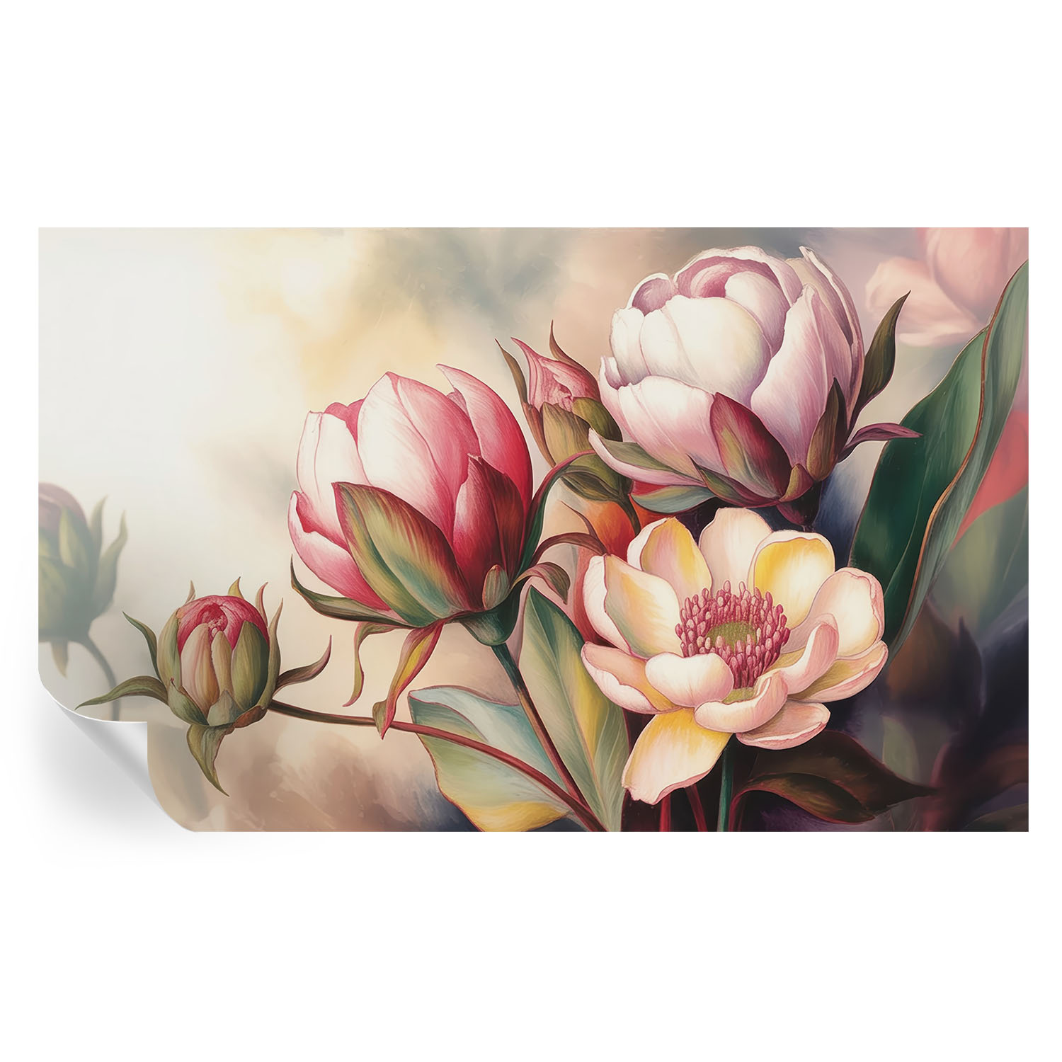 Papel de parede adesivo um buquê de flores 416x254 tulup