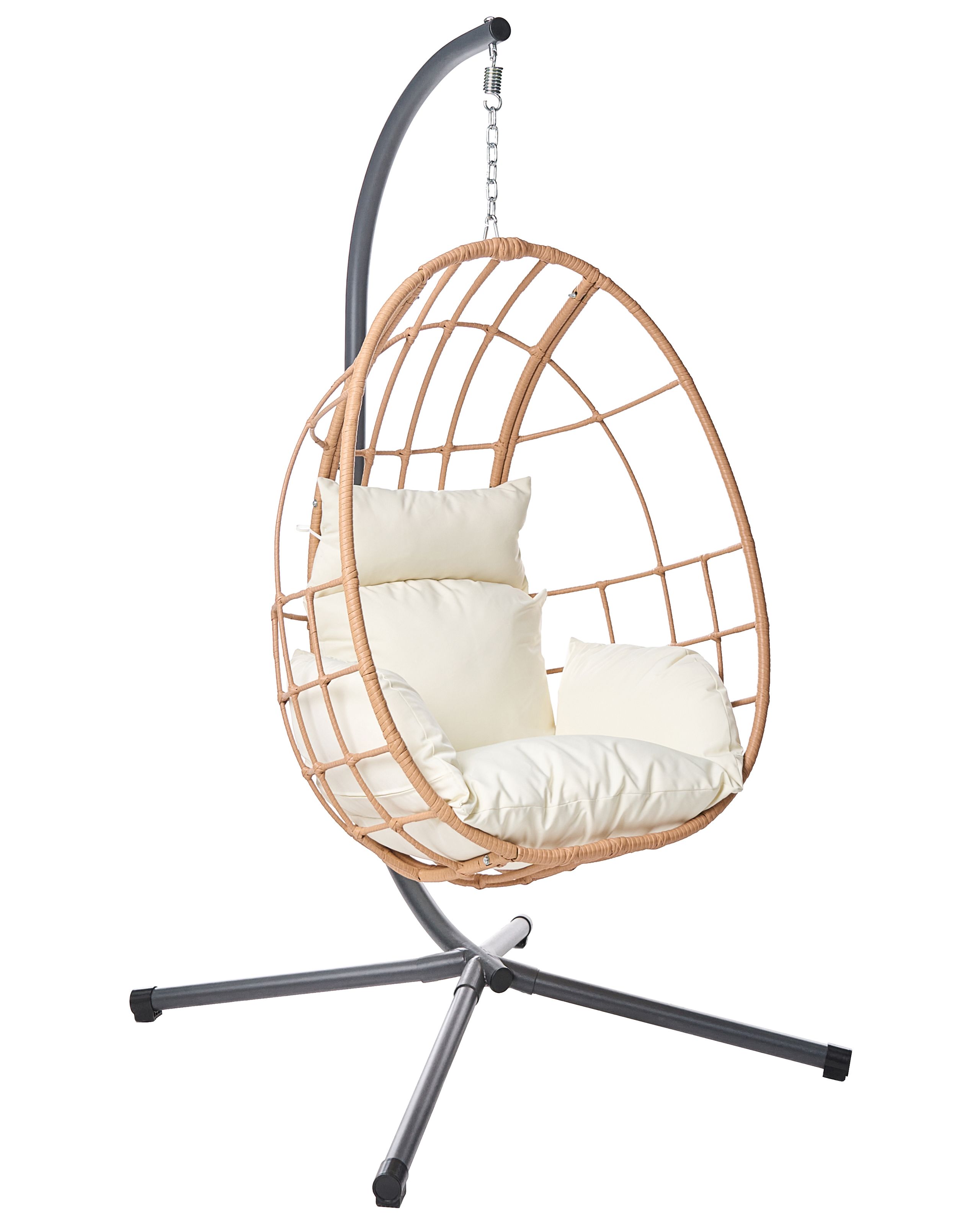 Cadeira suspensa com suporte malcesine metal natural