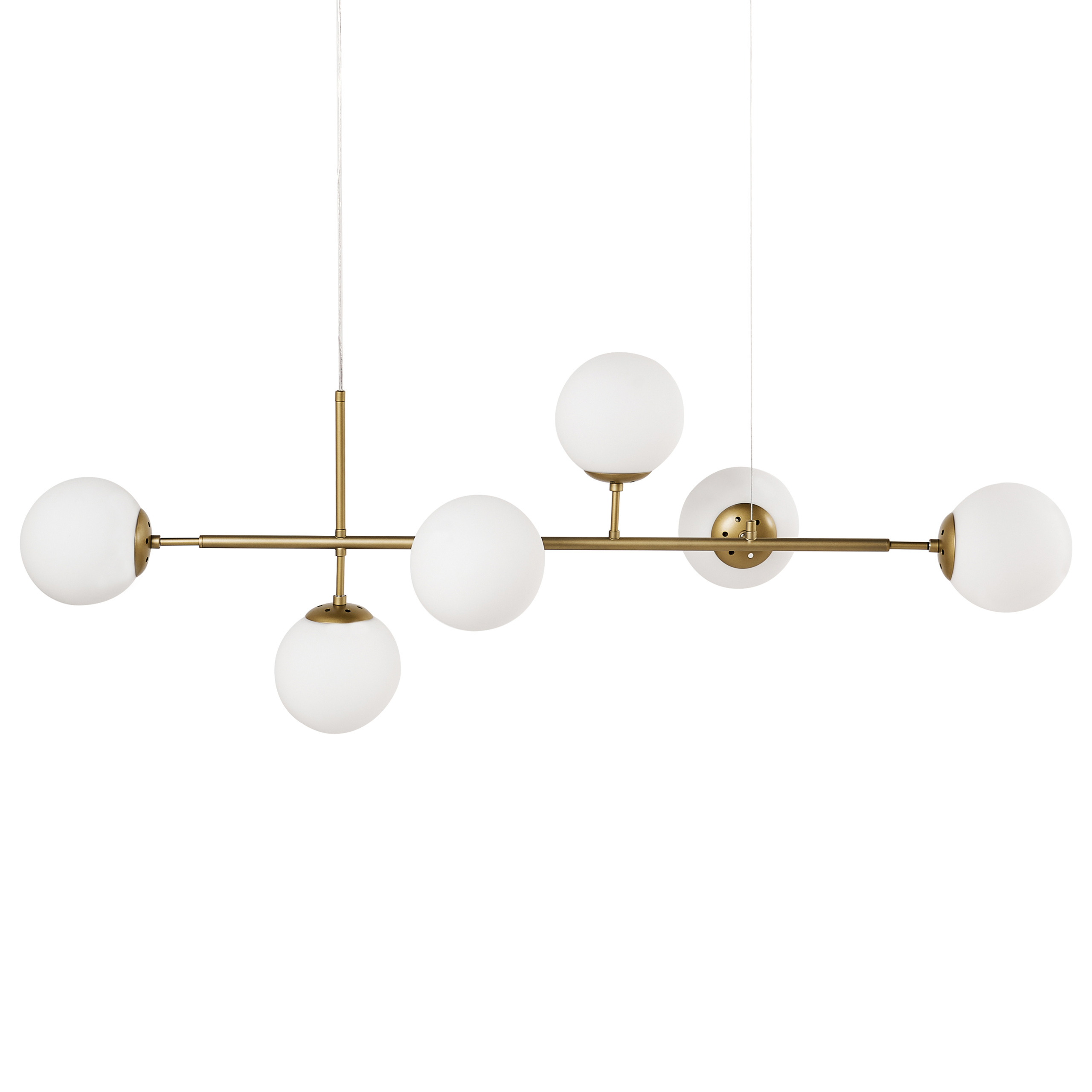 Candeeiro suspenso kasari metal dourado