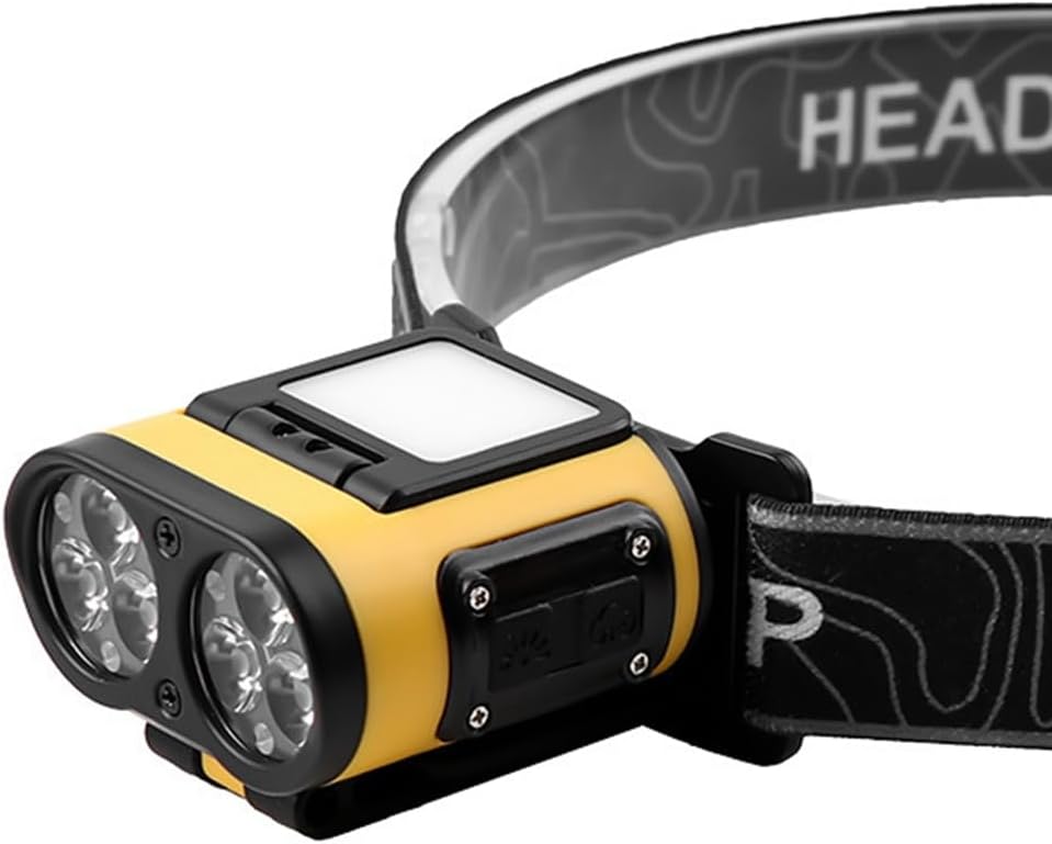 Lanterna COB LED clipe boné recarregável camping pesca exterior