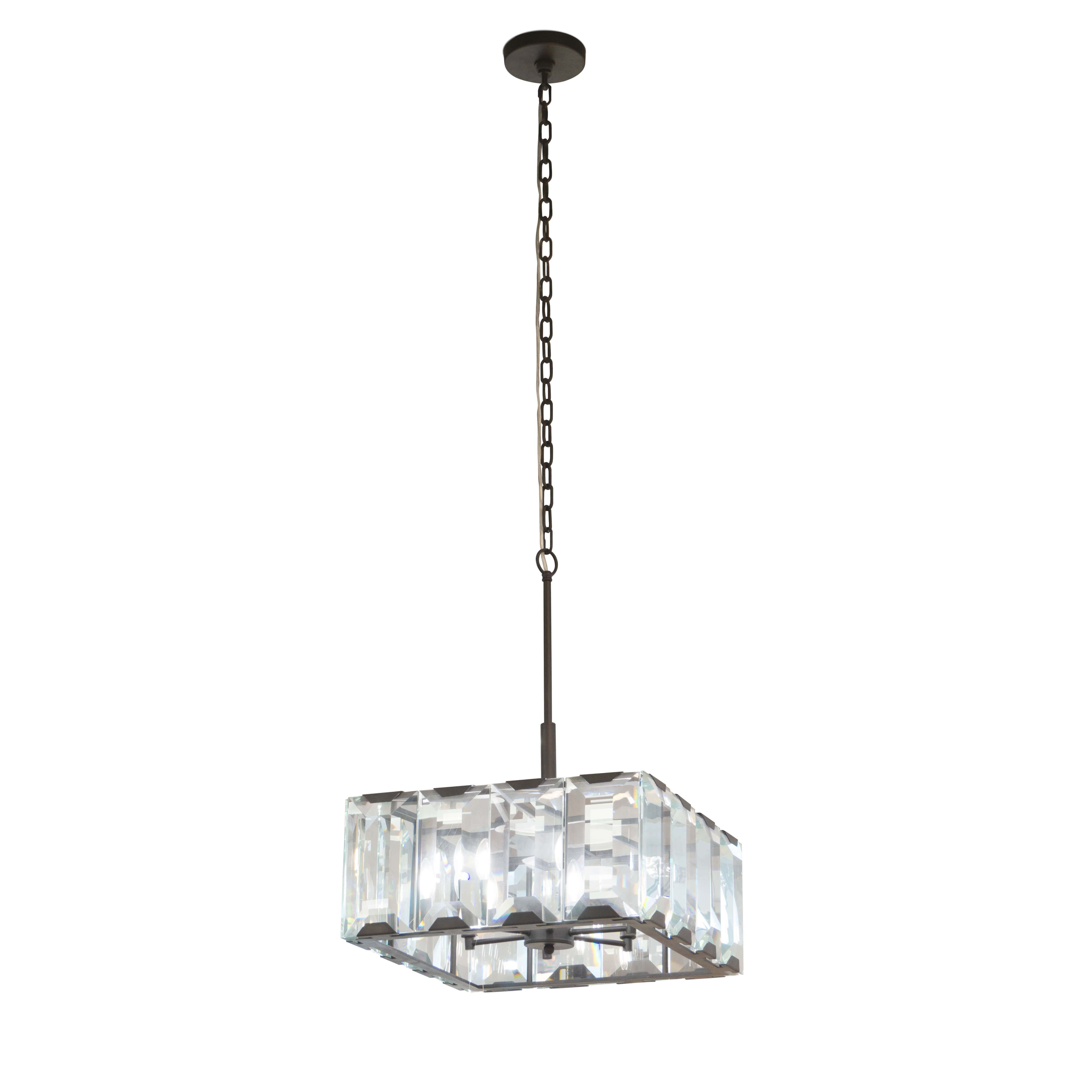 Candeeiro de teto suspenso crys 6 - 6 x lâmpada e14 - metal - azabak