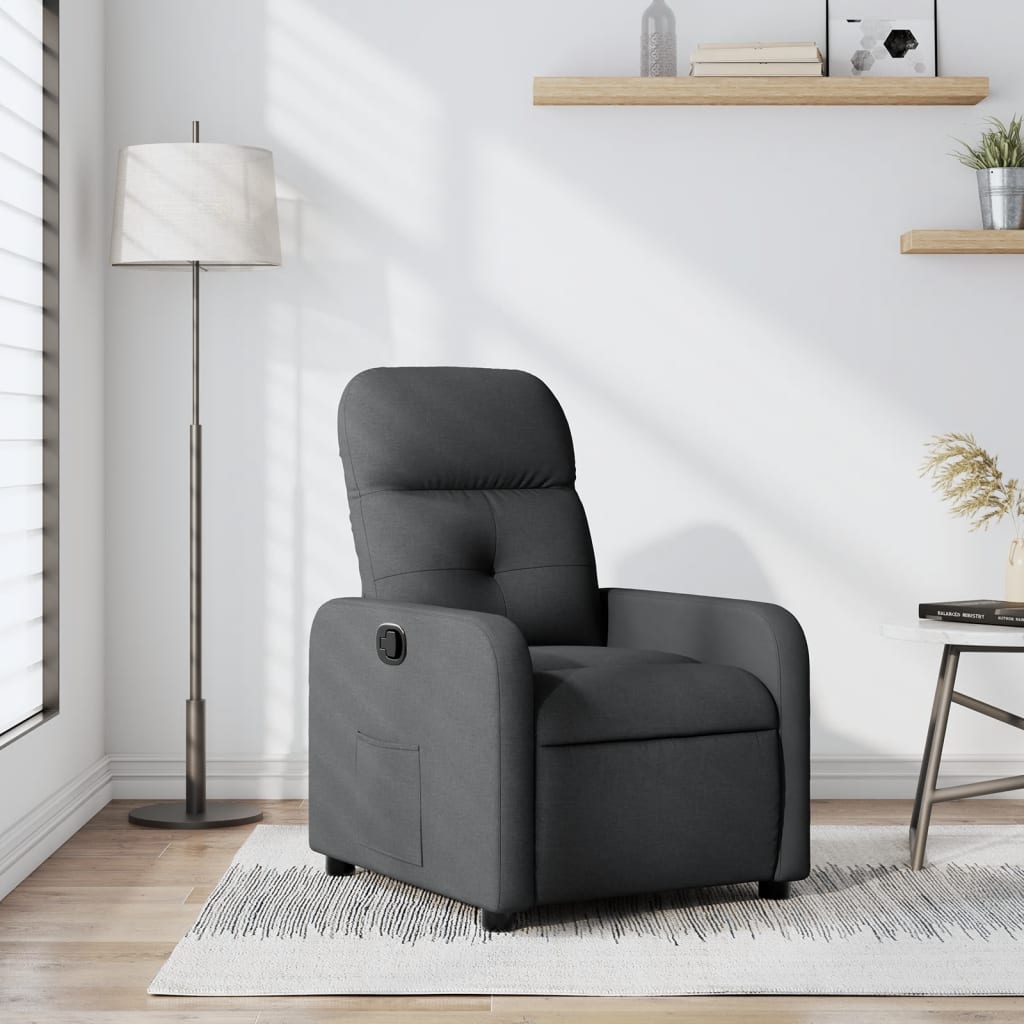 Poltrona reclinável tecido cinzento-escuro ewg3342