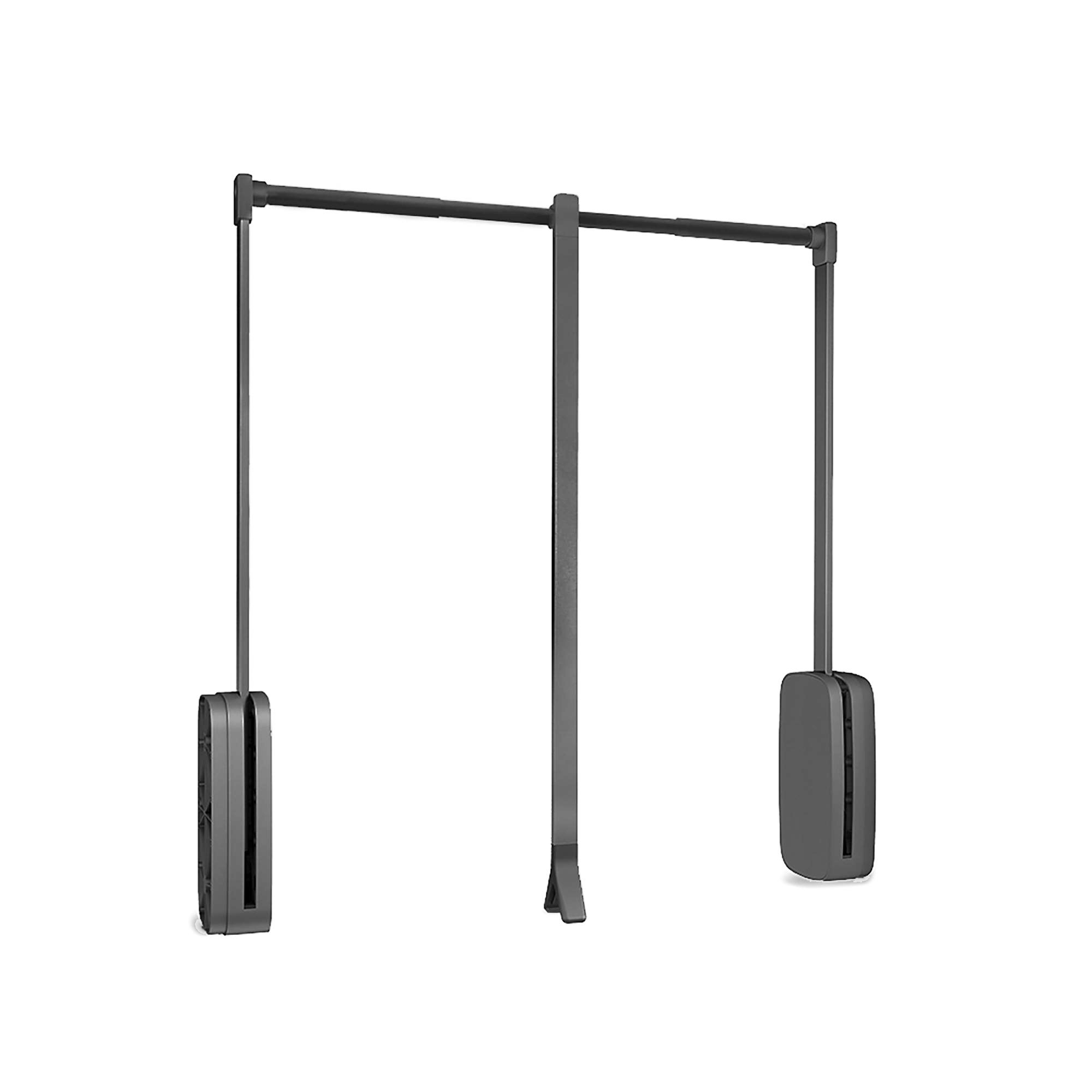 Emuca varão basculante para roupeiro sling, 450 - 600, titânio, aço e