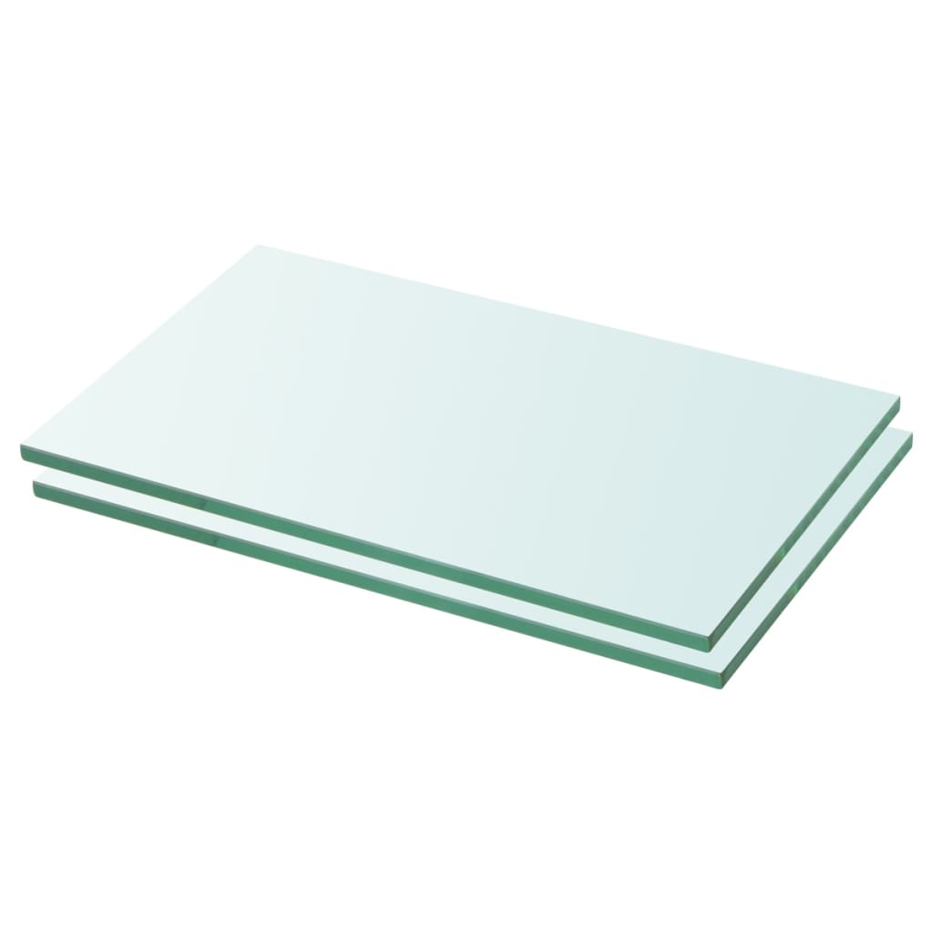 Prateleiras 2 pcs 30x12 cm vidro transparente